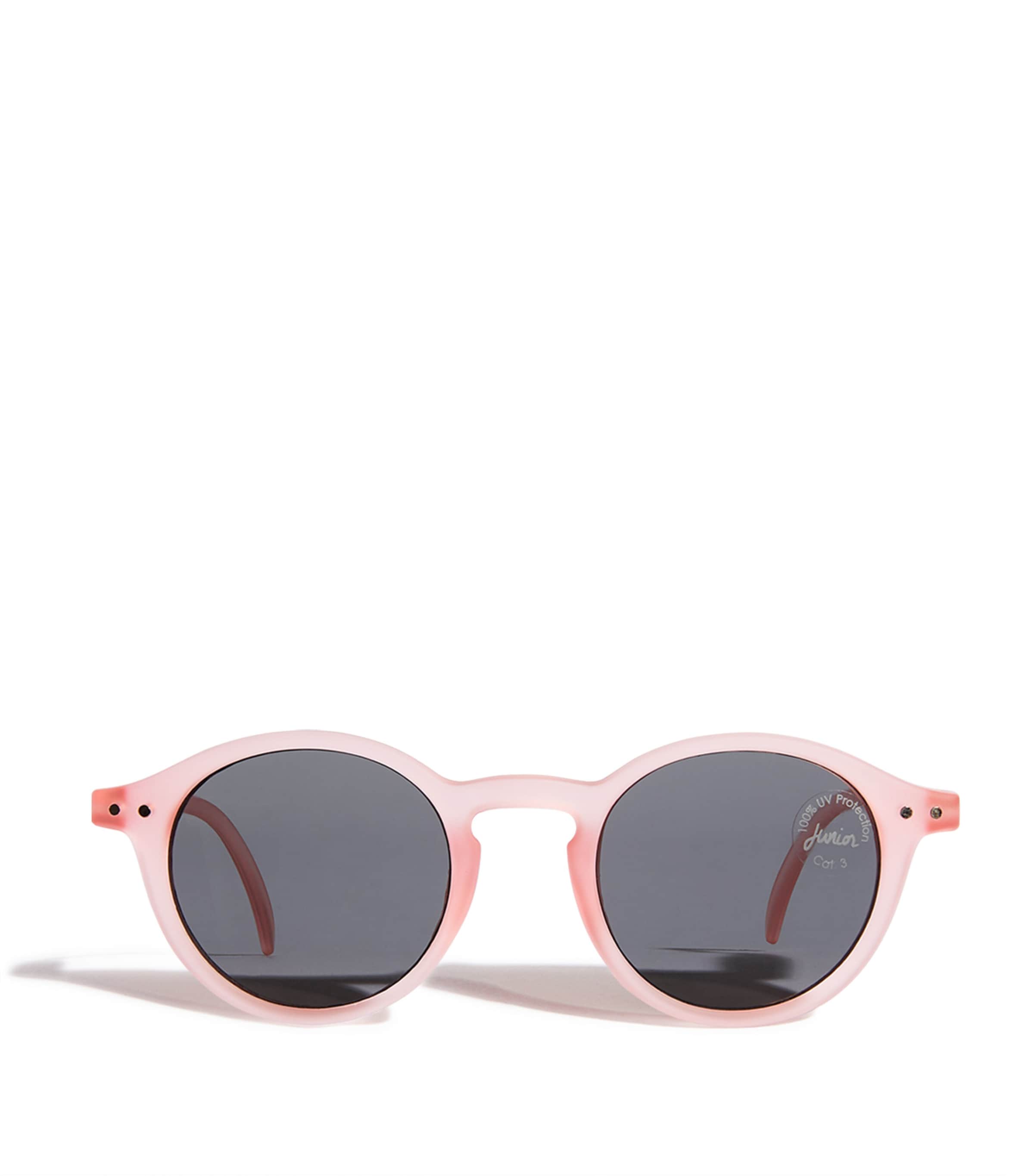 Frosted Round Sunglasses PINK Image 1