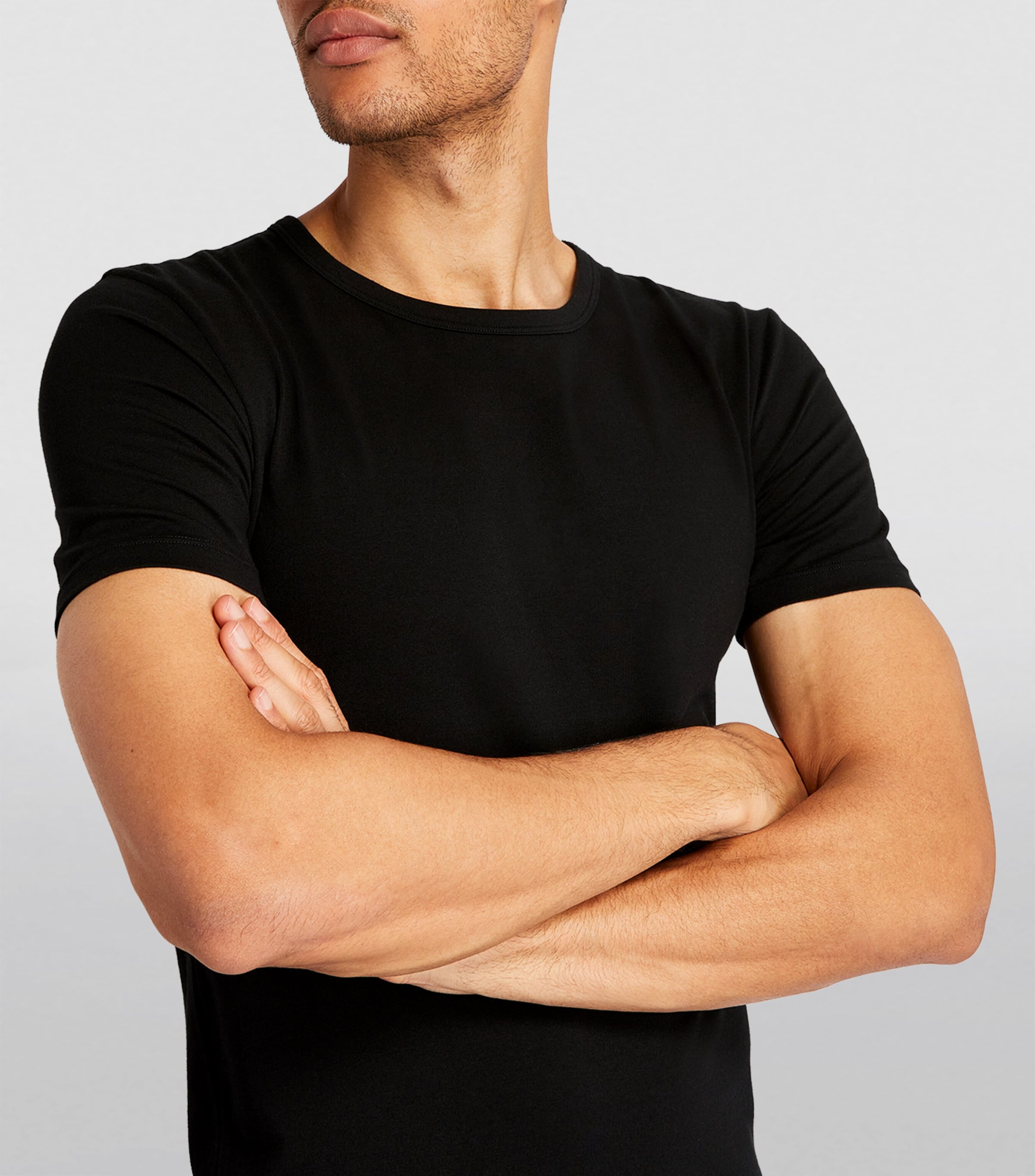 Cotton-Blend T-Shirt (Pack of 2) 001/BLACK Image 5