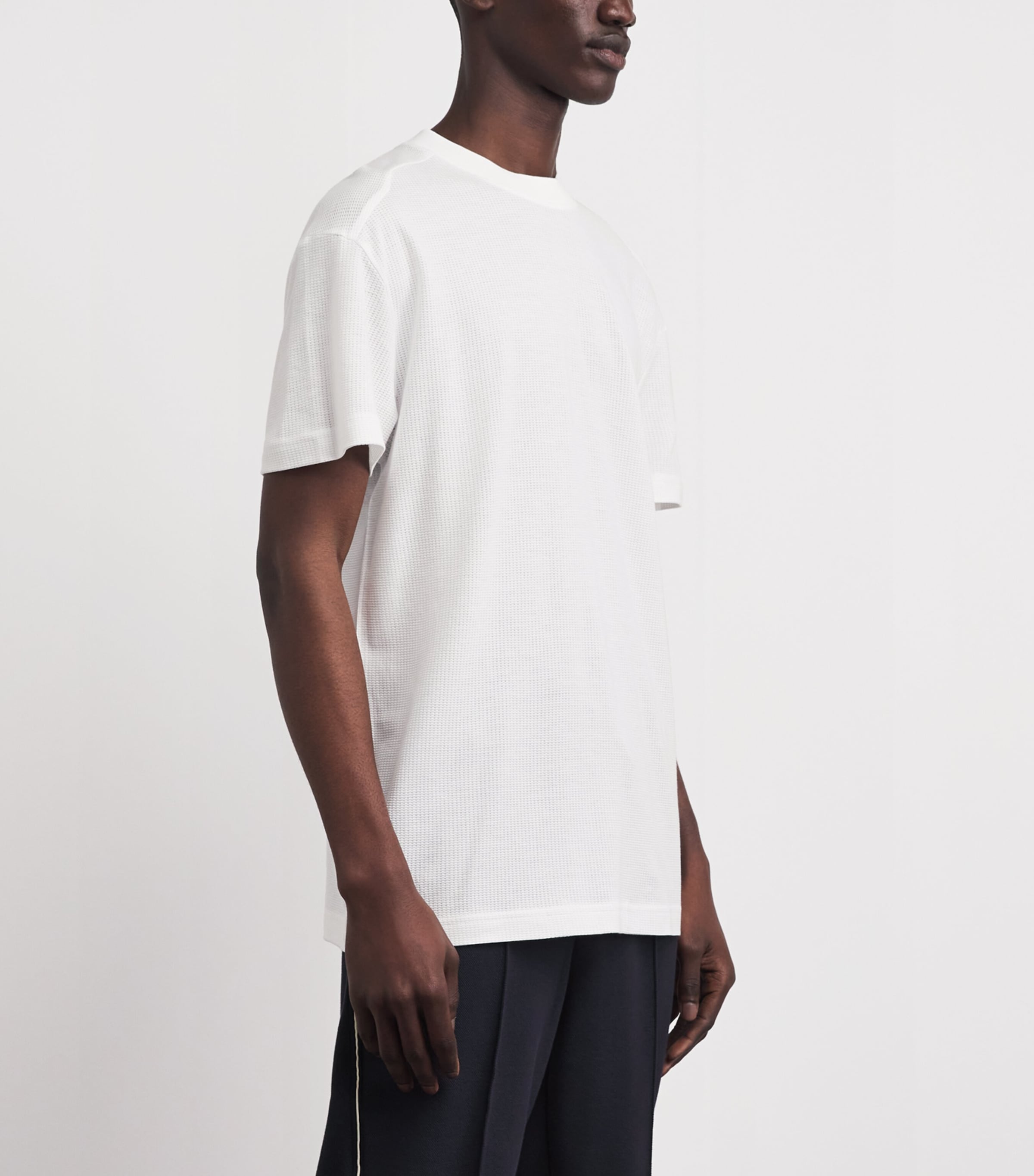 BOSS Mens Shoulder Logo T-Shirt White Image 4
