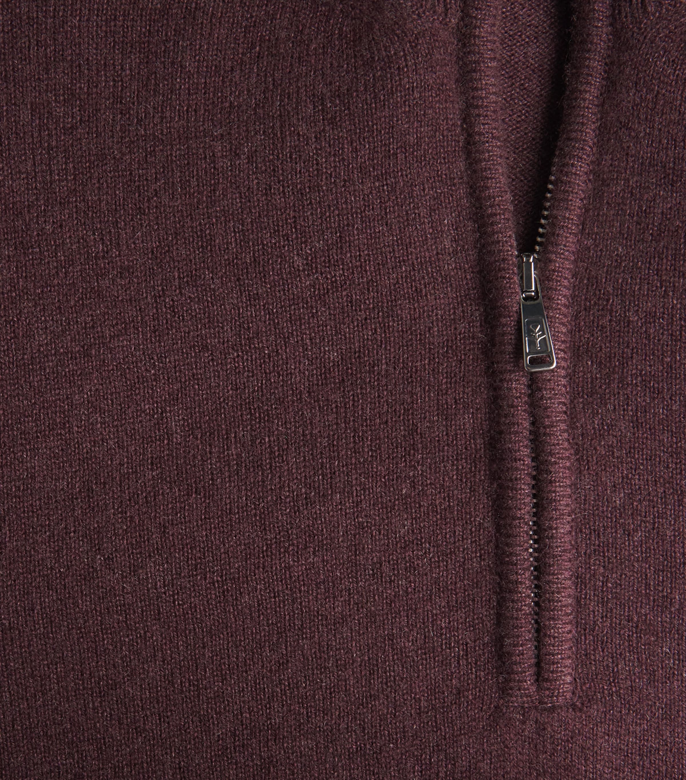 Cashmere Half-Zip Sweater A.32-VINO Image 5