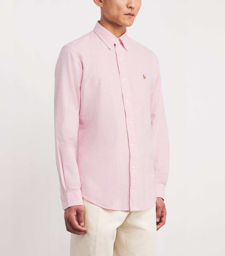 Cotton Striped Oxford Shirt PINK MU Image 3