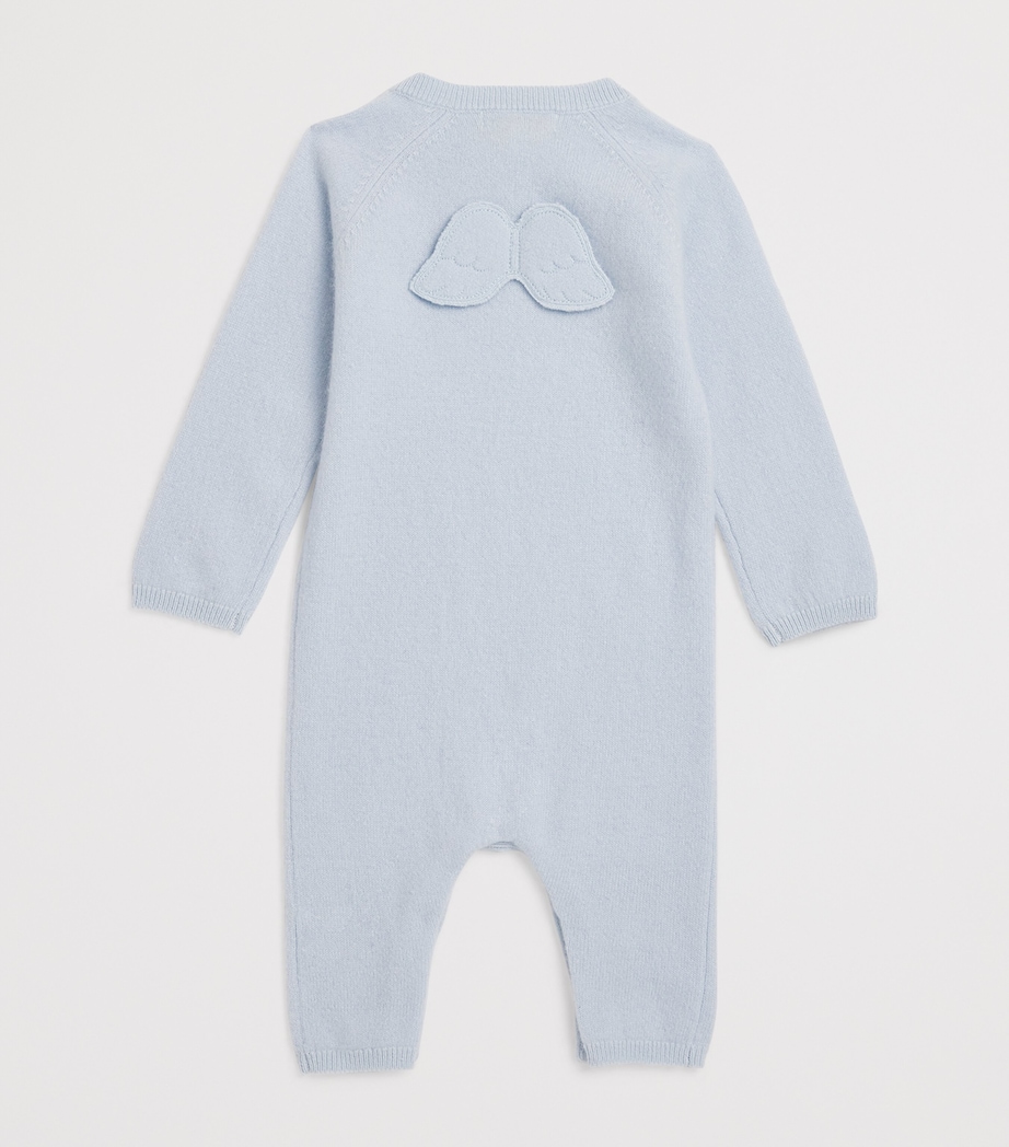 Marie-Chantal Cashmere Angel Wings Ariel Playsuit (3-12 Months) Blue Image 2