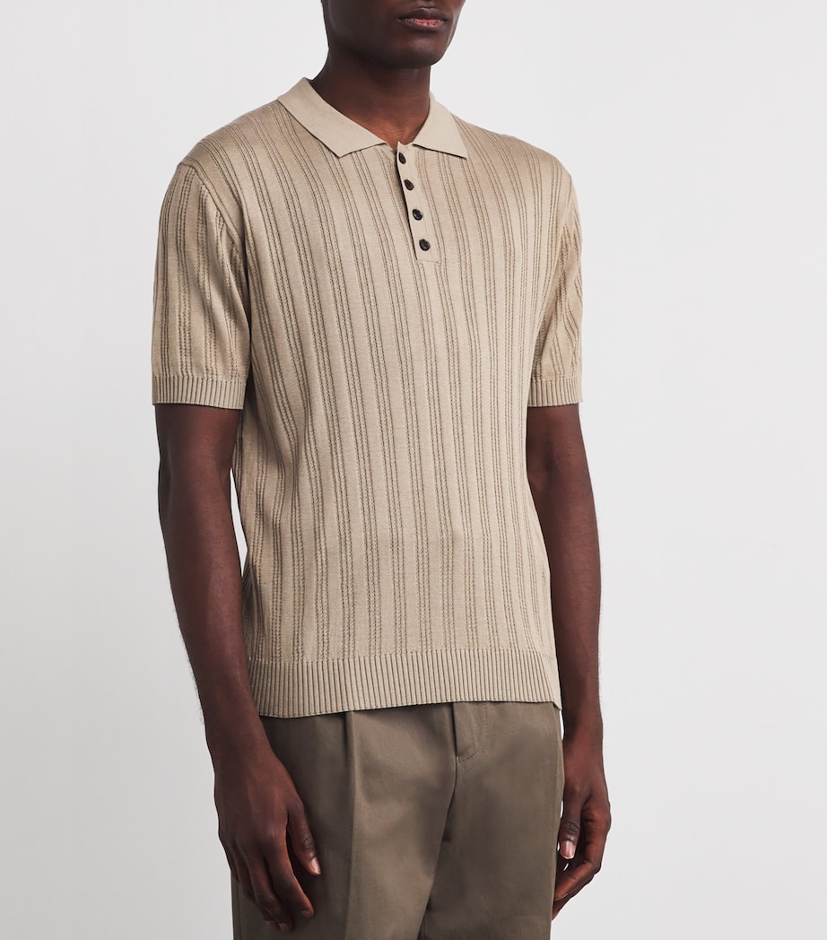 Silk-Cotton Polo Shirt 37 LIGHT BROWN Image 3