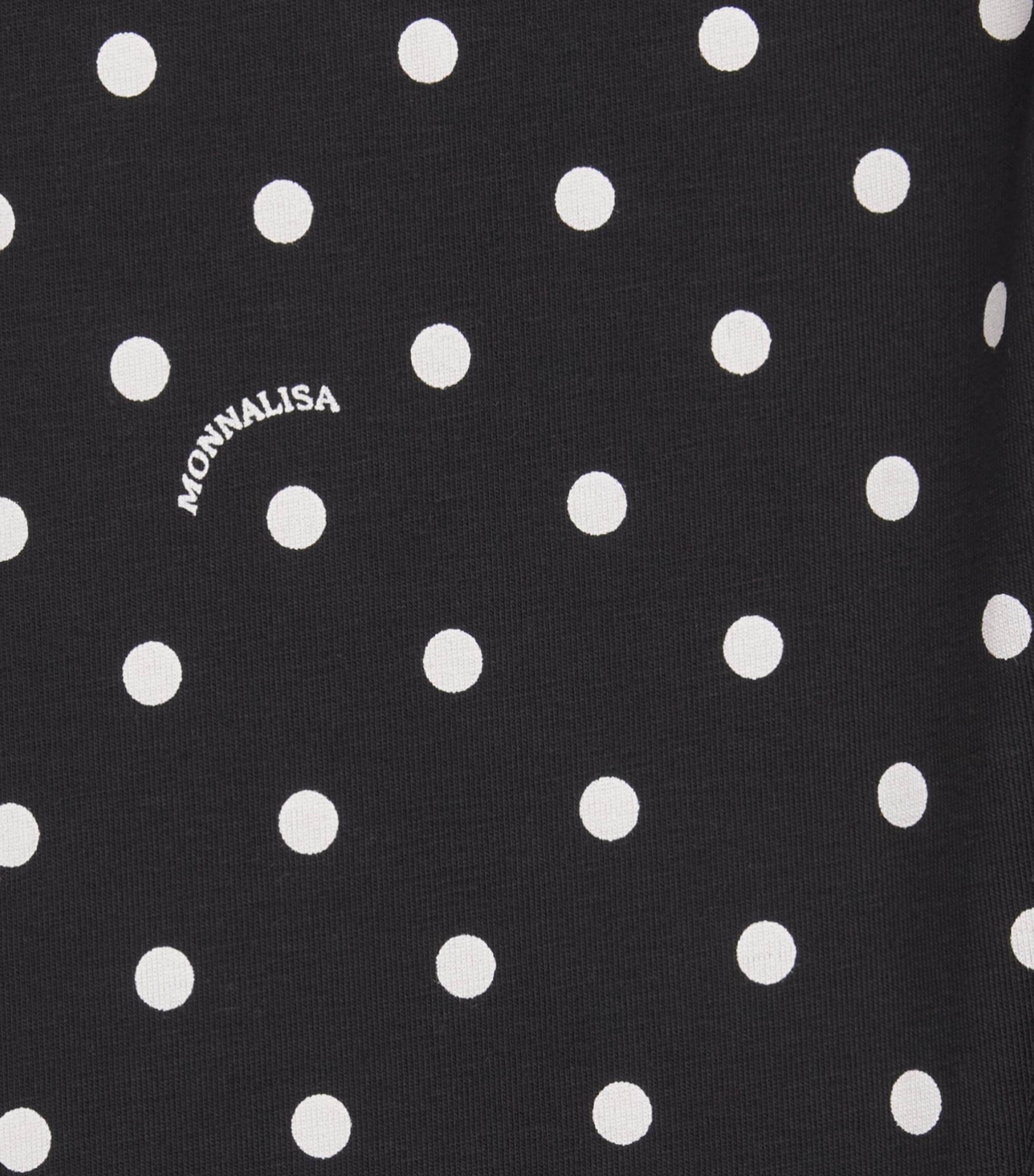 Monnalisa Stretch-Cotton Polka-Dot Leggings (2-12 Years) Black+white Image 3