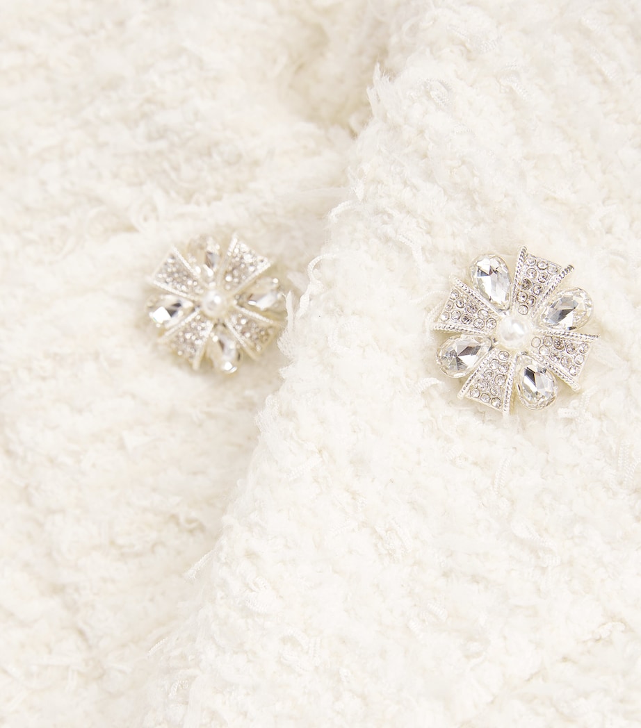 Bouclé Embellished Mini Skirt CREAM Image 5