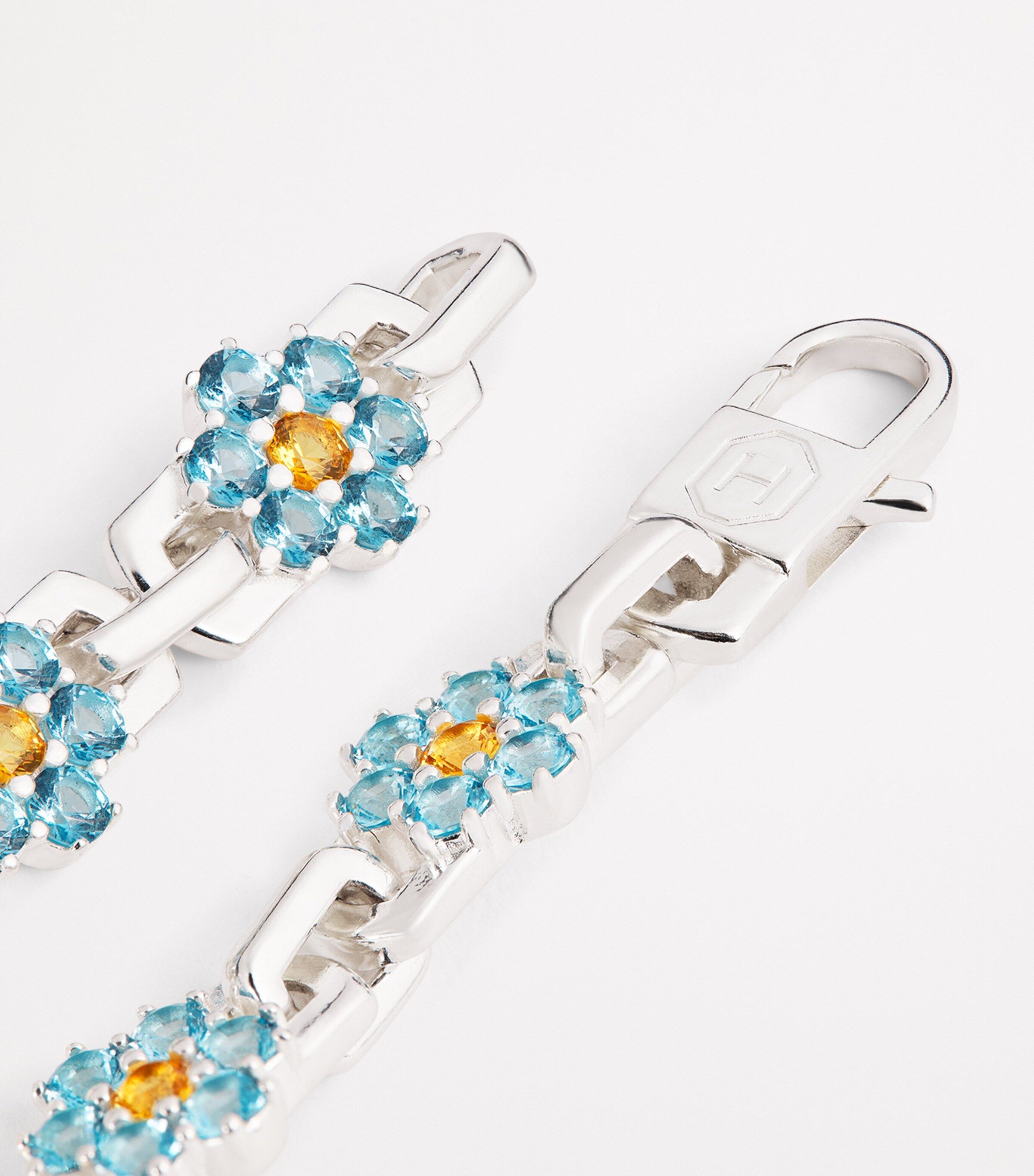 Sterling Silver Daisy Bracelet TOPAZ / YELLOW Image 5