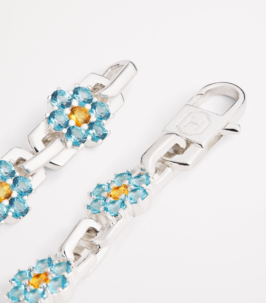 Sterling Silver Daisy Bracelet TOPAZ / YELLOW Image 5
