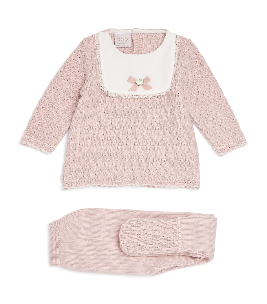 Knitted Bow Top and Leggings Set (0-12 Months) 3262 H94 Image 1