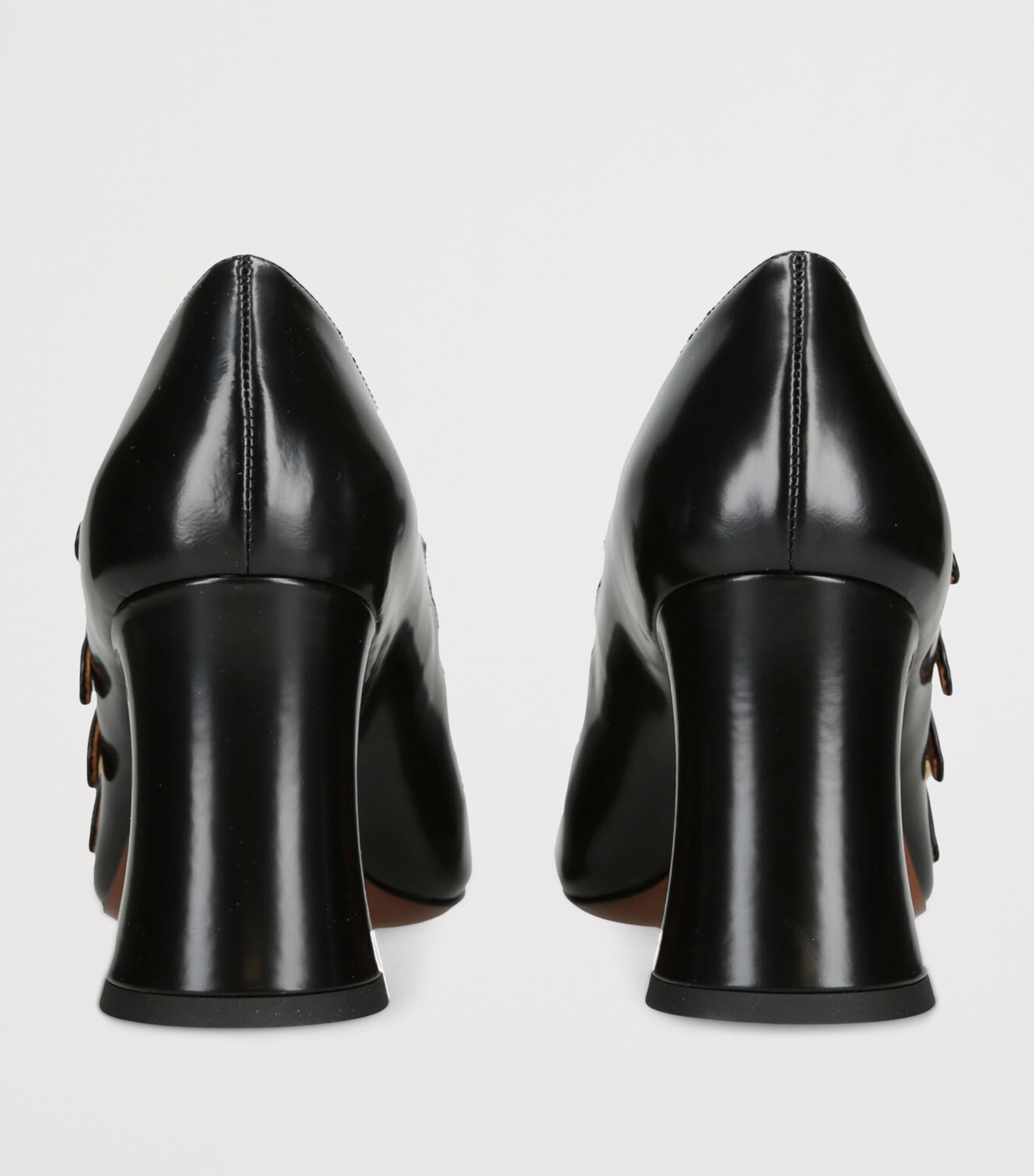 Chloé Leather Janis Pumps 85 Black Image 2
