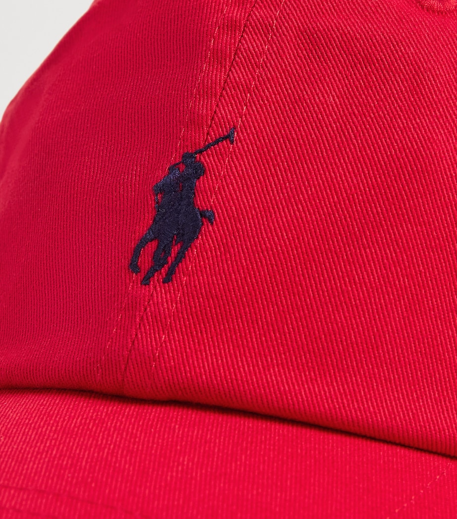 Cotton Polo Pony Baseball Cap RL2000 RED/BLUE Image 4