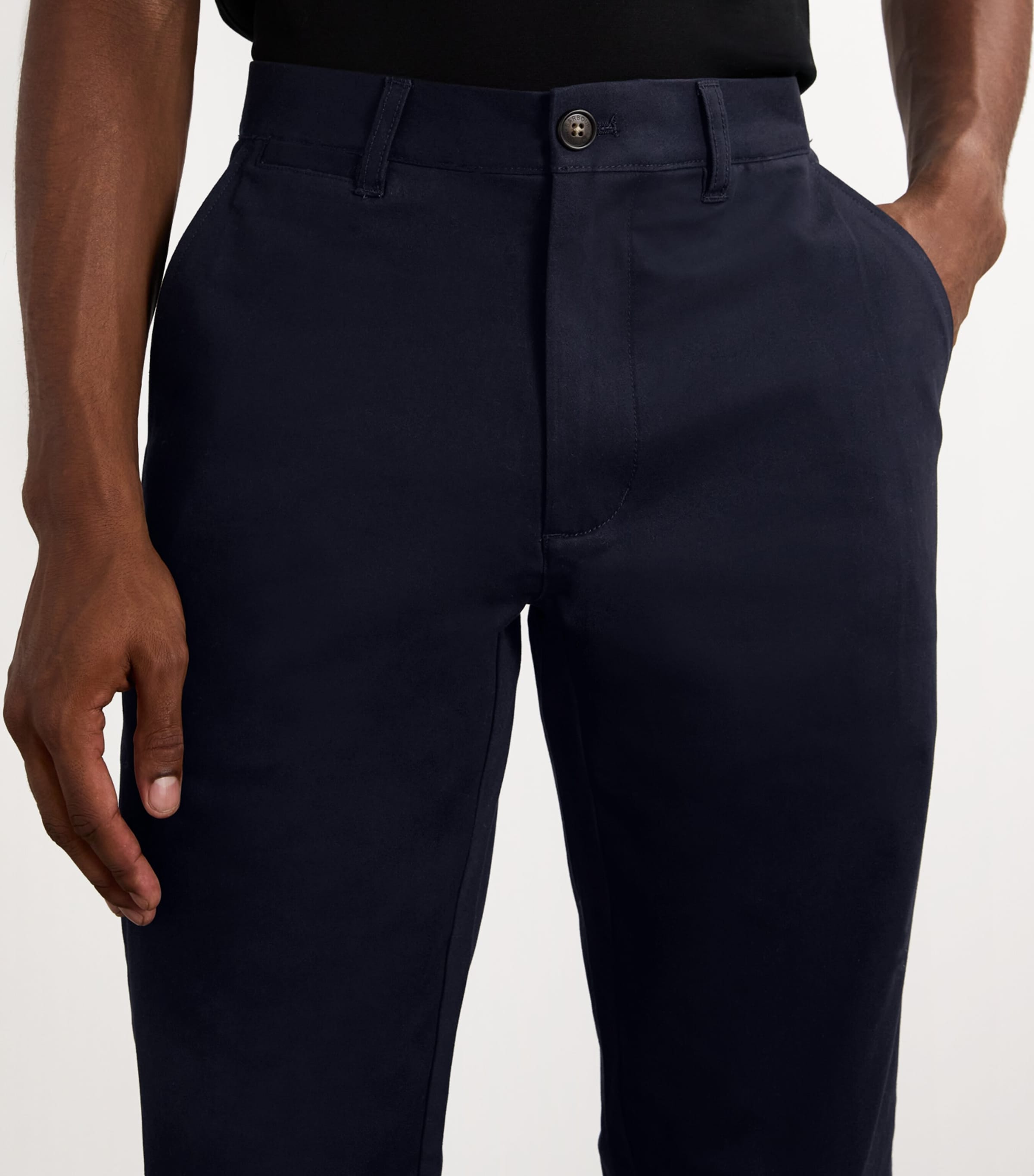 Suede Sateen Tailored Trousers DARK NAVY Image 6
