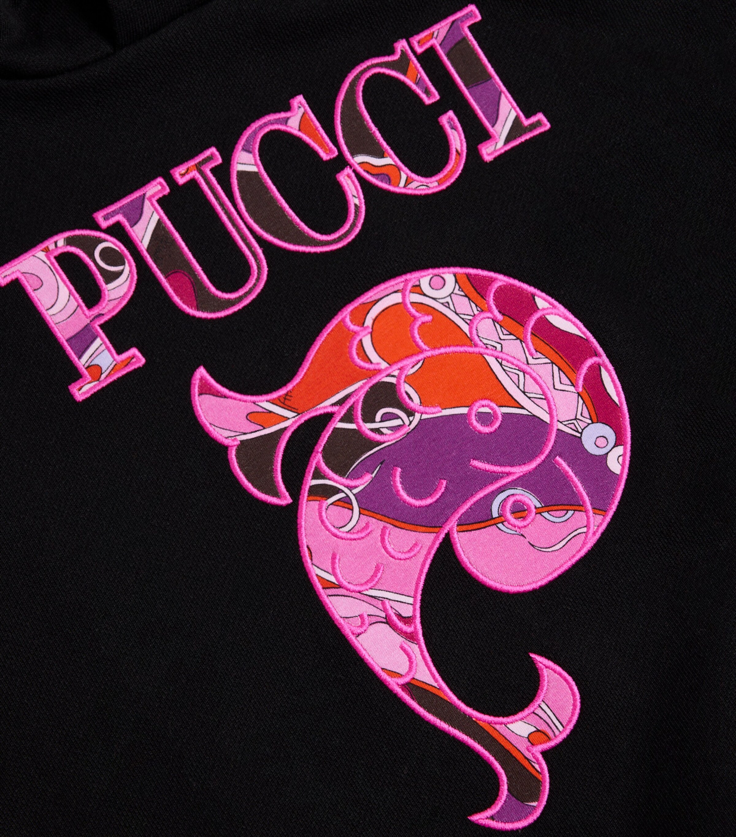 PUCCI Junior Black Cotton Pucci Fish Hoodie (4-14 Years) | Harrods US