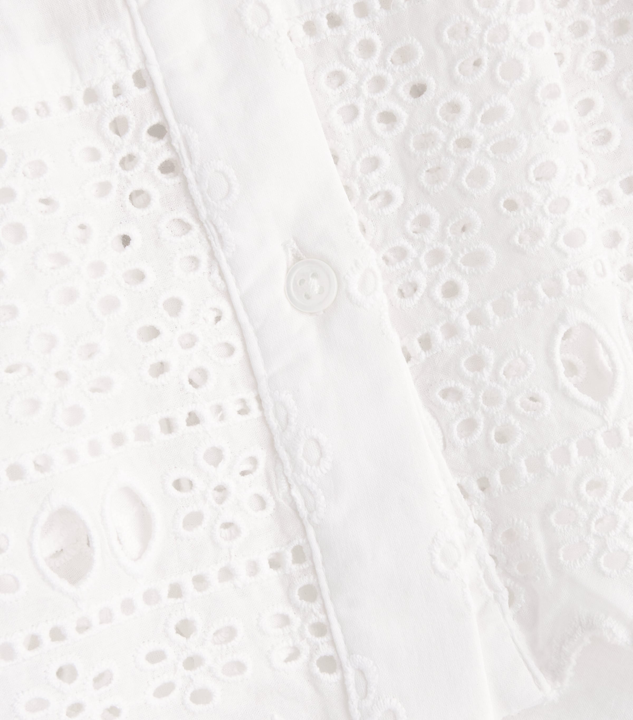 Polo Ralph Lauren Womens Cotton Openwork Mini Nightdress White Cloud Image 6