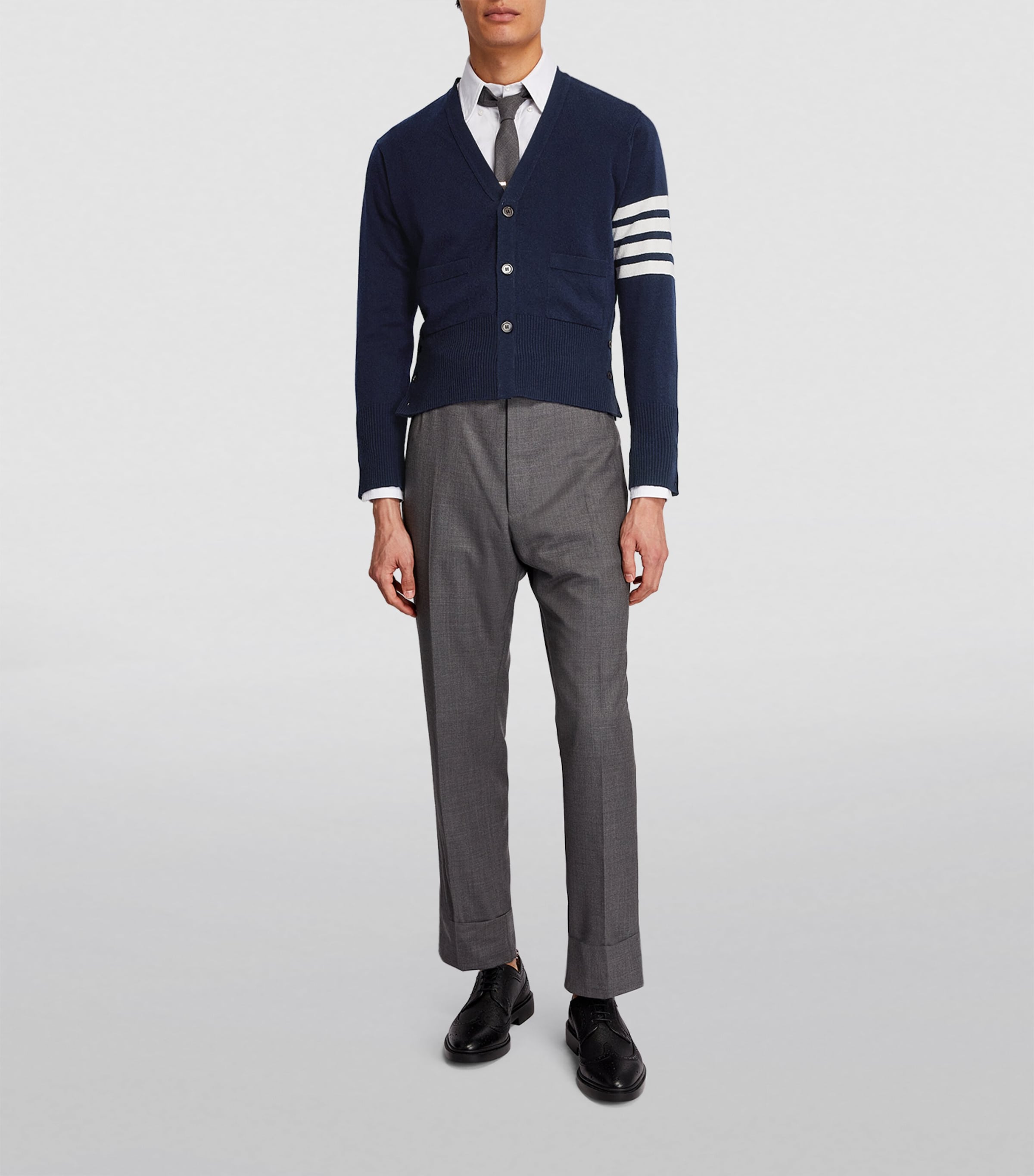 Cashmere Button-Up Cardigan NAVY Image 2