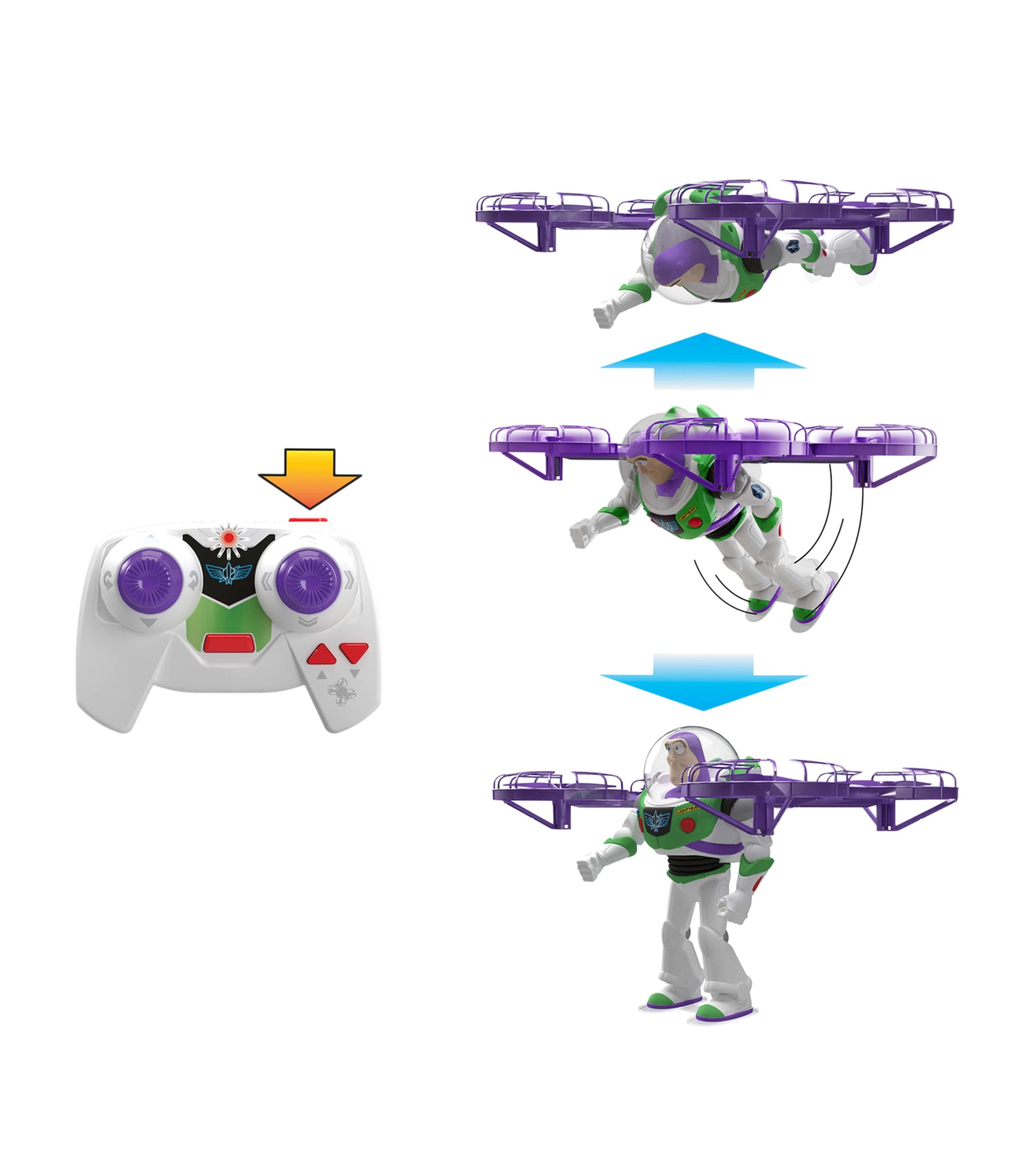 Disney Toy Story 5 Flying RC Hi-Tech Edition Buzz Lightyear Action Figure Image 4