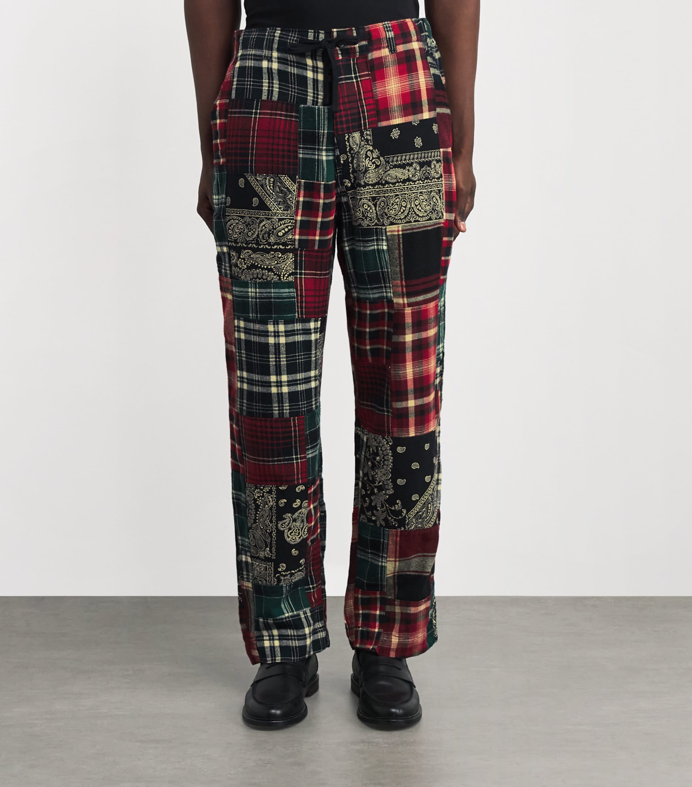 RALPH LAUREN Patchwork B.D. L/S Shirt L ラルフローレン パッチワーク ボタンダウン長袖シャツ ブルー 青 polo ポロ 1107-20 90s Ralph Lauren Patchwork BD Madras Check Shirt