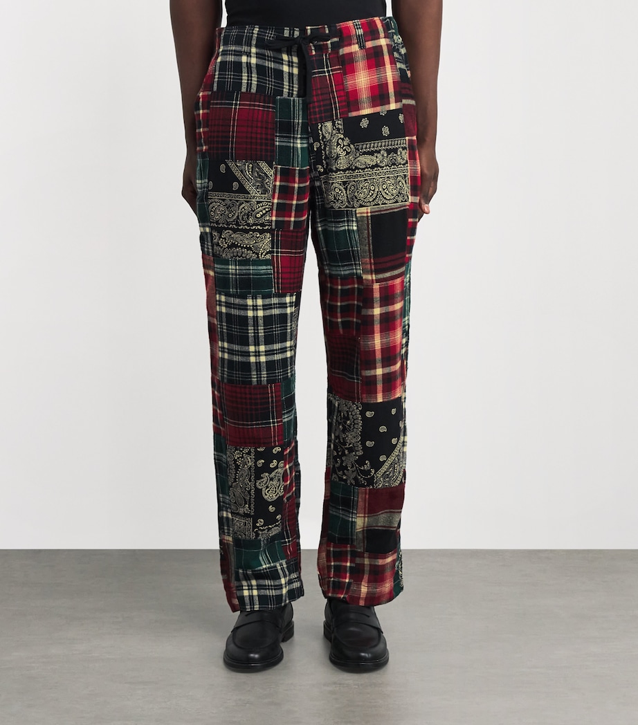 Relaxed Patchwork Straight Trousers MULTI Image 3