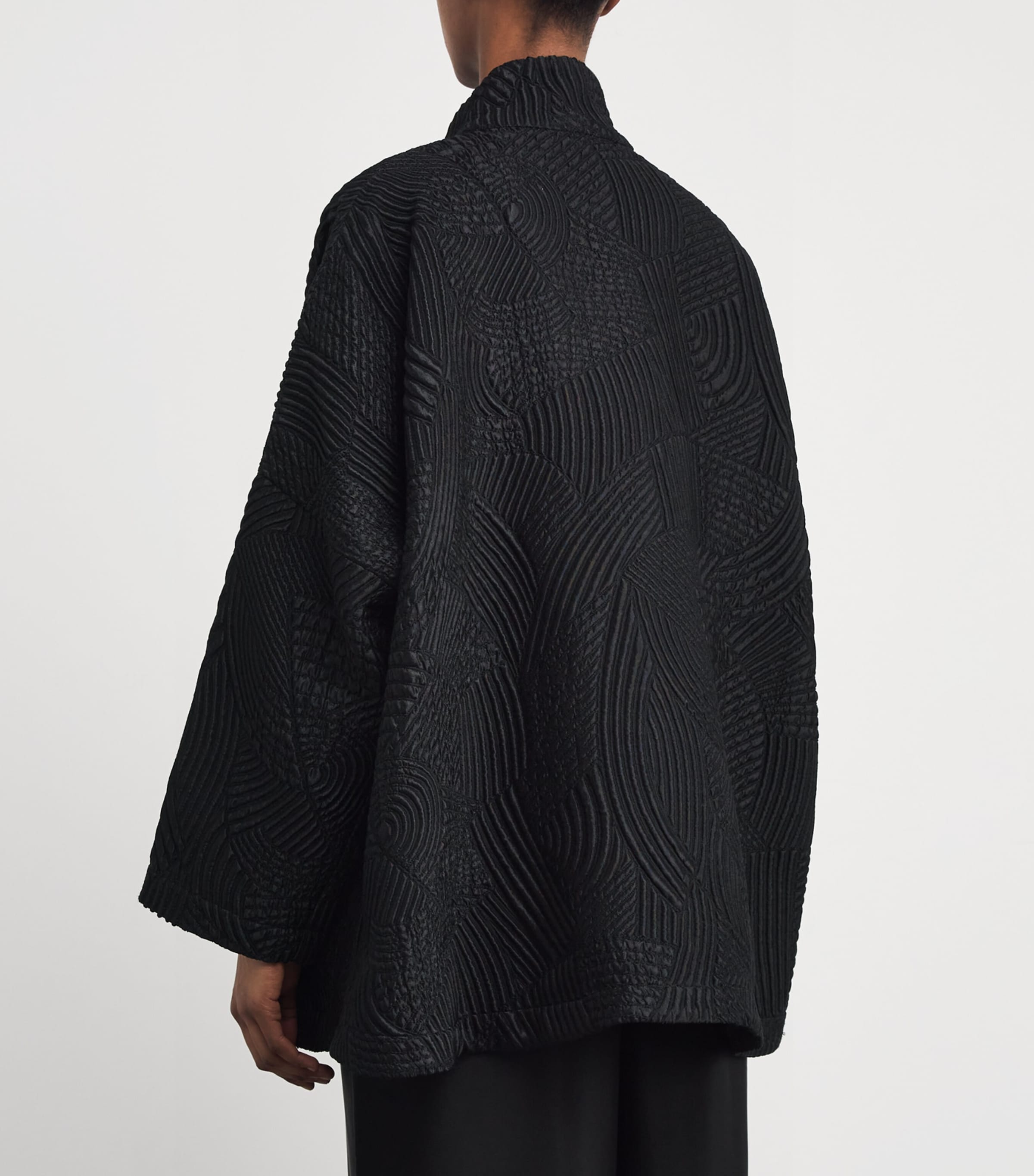 Wool-Silk-Blend Jacket BLACK Image 4