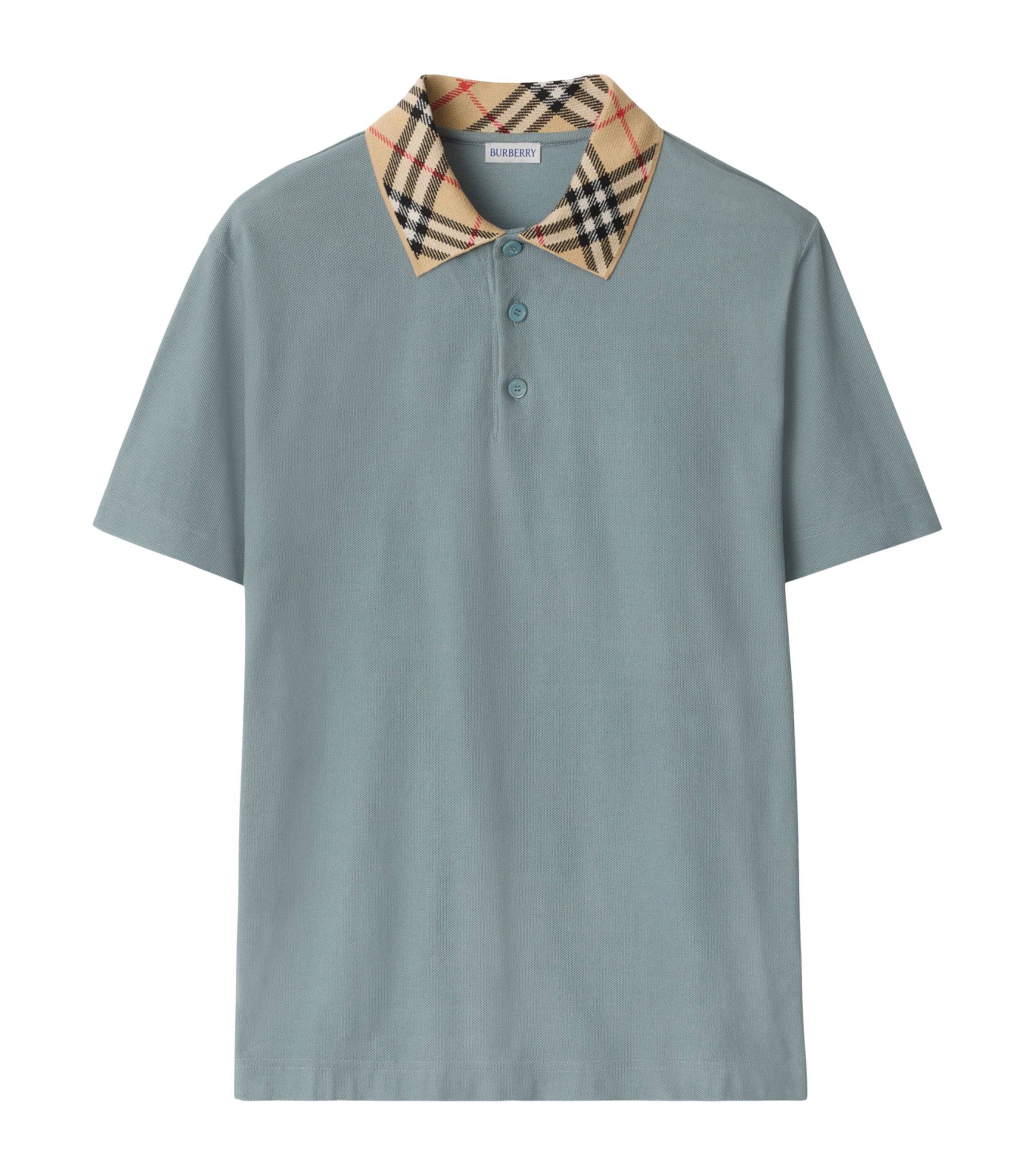 Cotton Check Collar Polo Shirt GALE Image 1