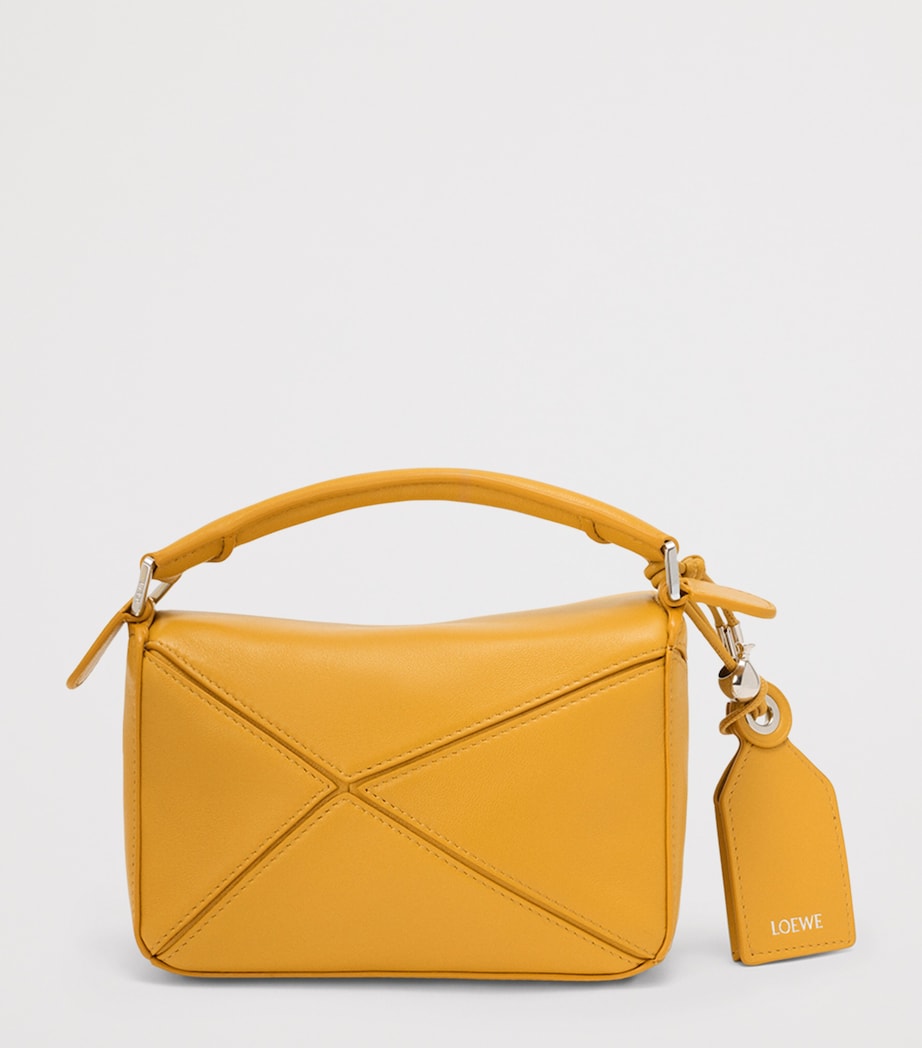 LOEWE x Paula's Ibiza Mini Lambskin Puzzle Top-Handle Bag Mustard Image 5