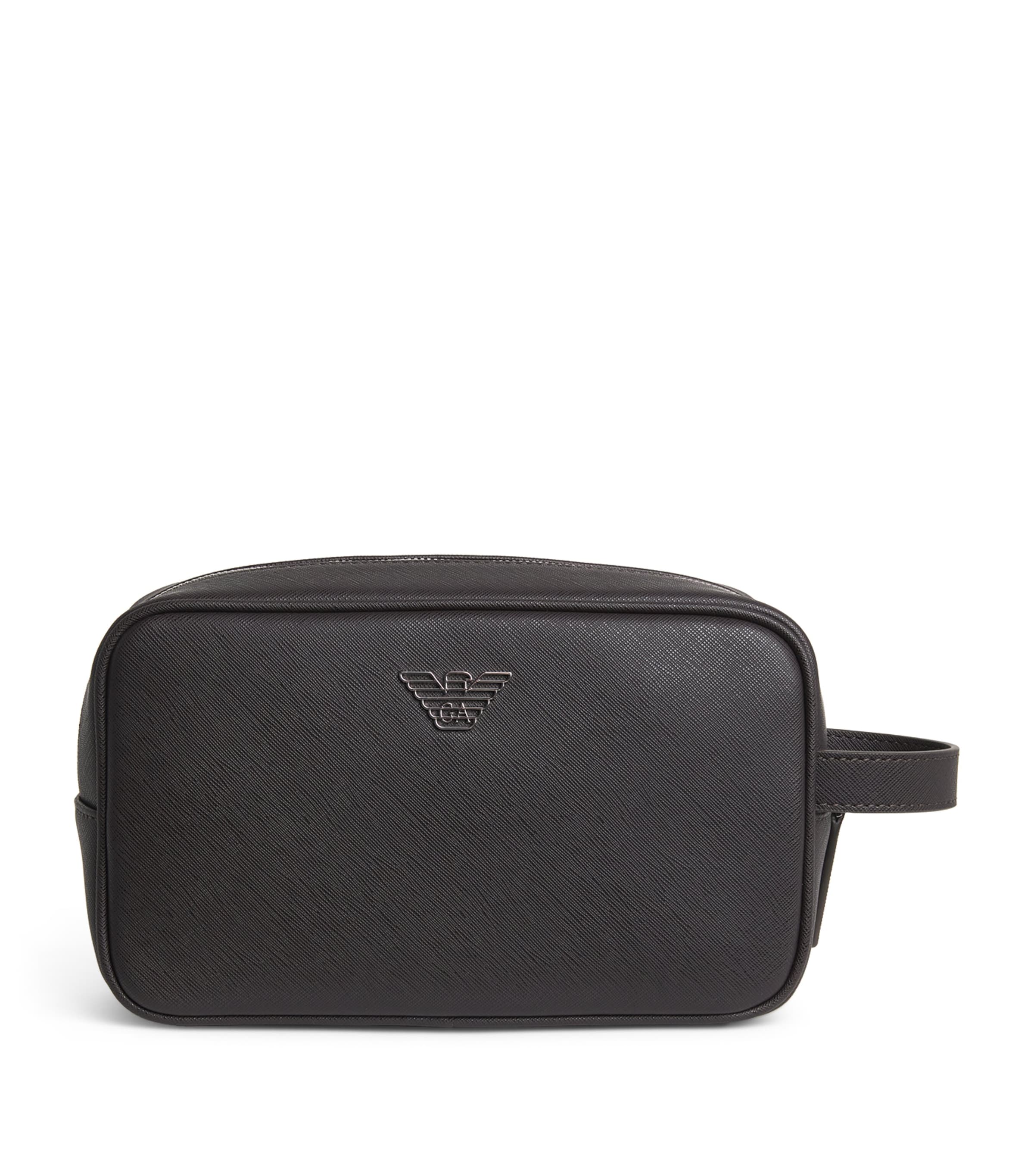 Emporio Armani Leather Wash Bag Image 1