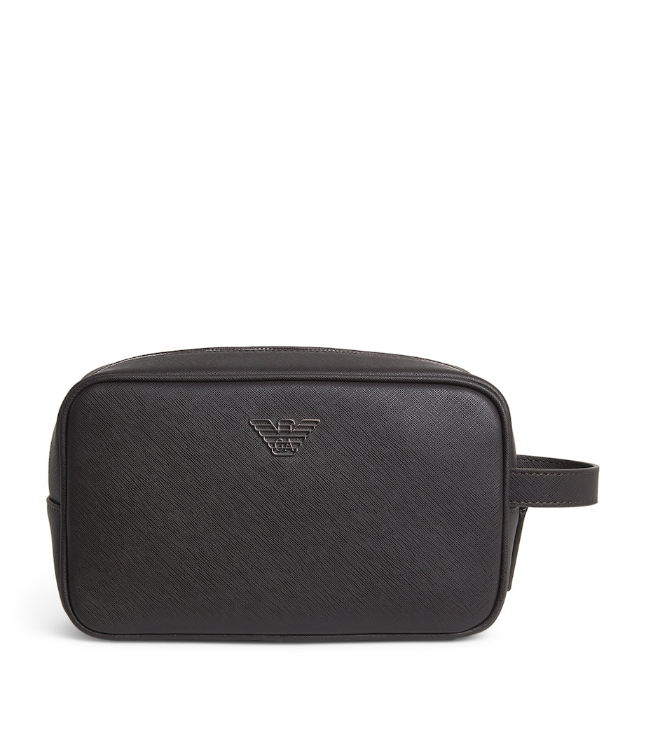 Emporio Armani Leather Wash Bag Image 1