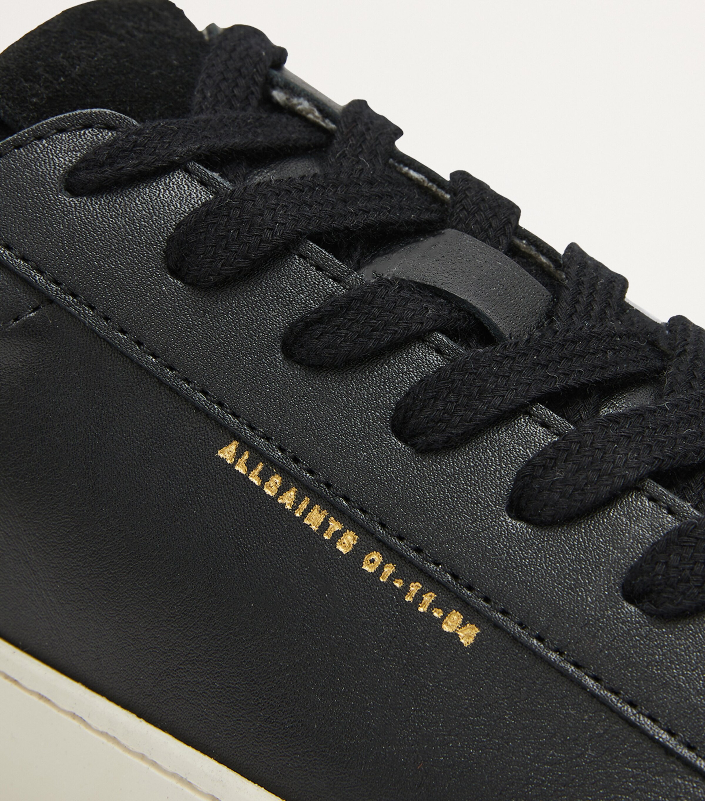 AllSaints Leather Shana Sneakers Black Image 7