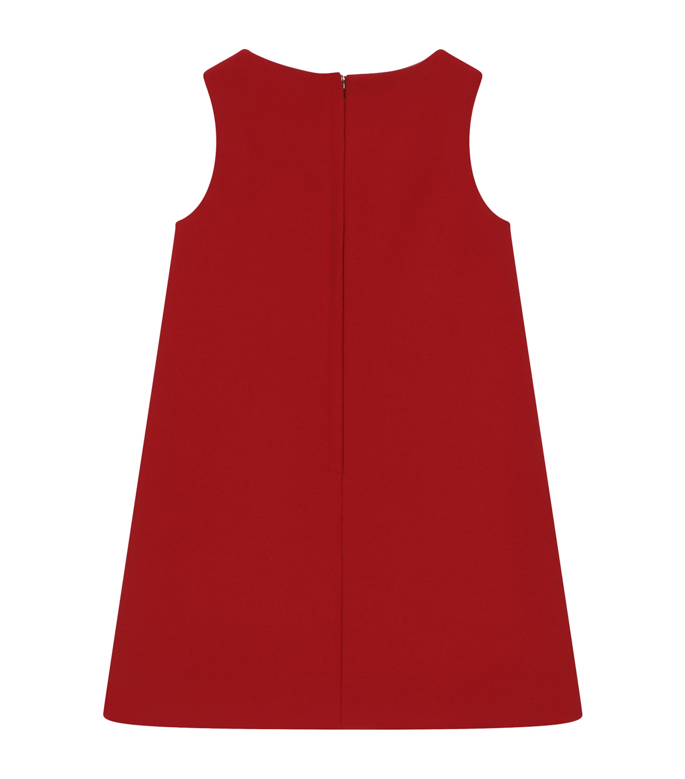 Dolce&Gabbana Kids Rose-Patch Dress (2-6 Years) Dark Blood Red Image 2