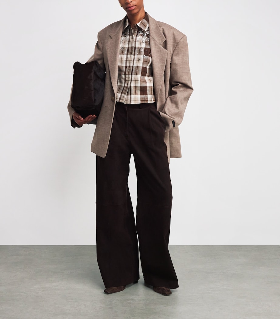 Check Rhinestone-Embellished Shirt BIG BROWN CHECK Image 2