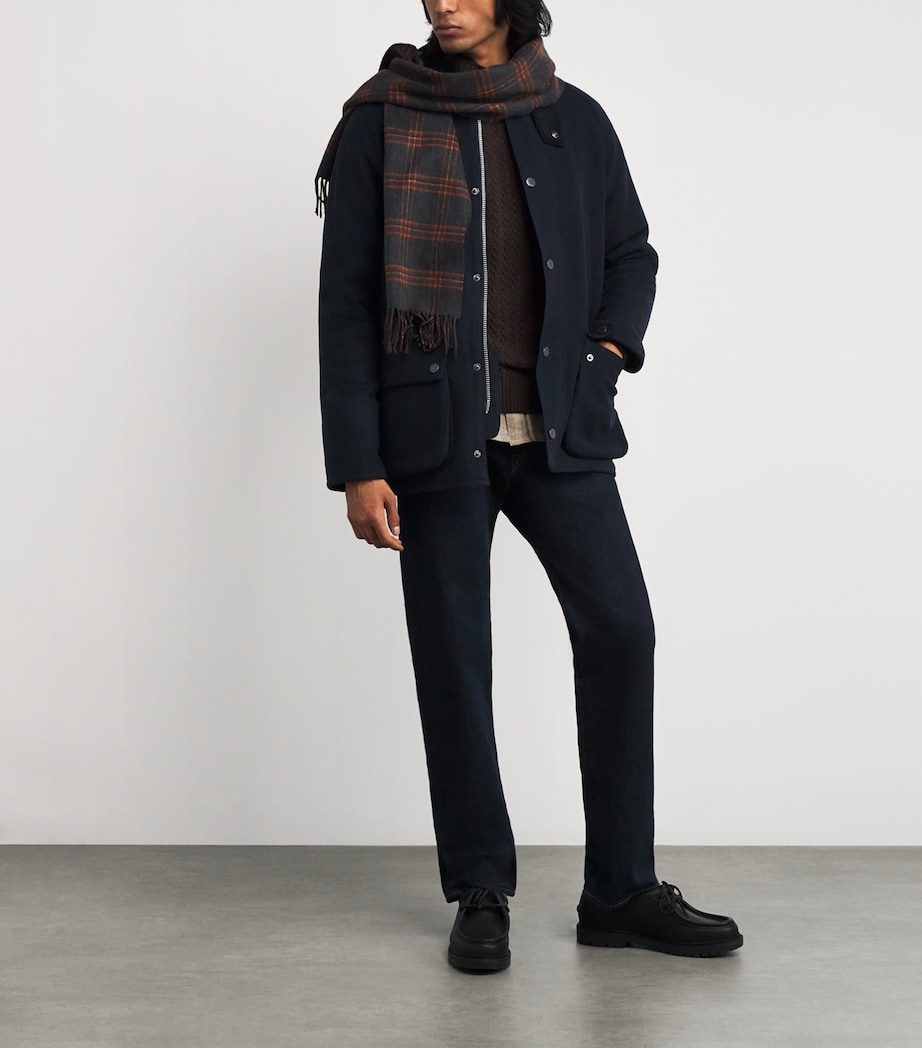 Wool Bedale Jacket NAVY/TARTAN TBC Image 2