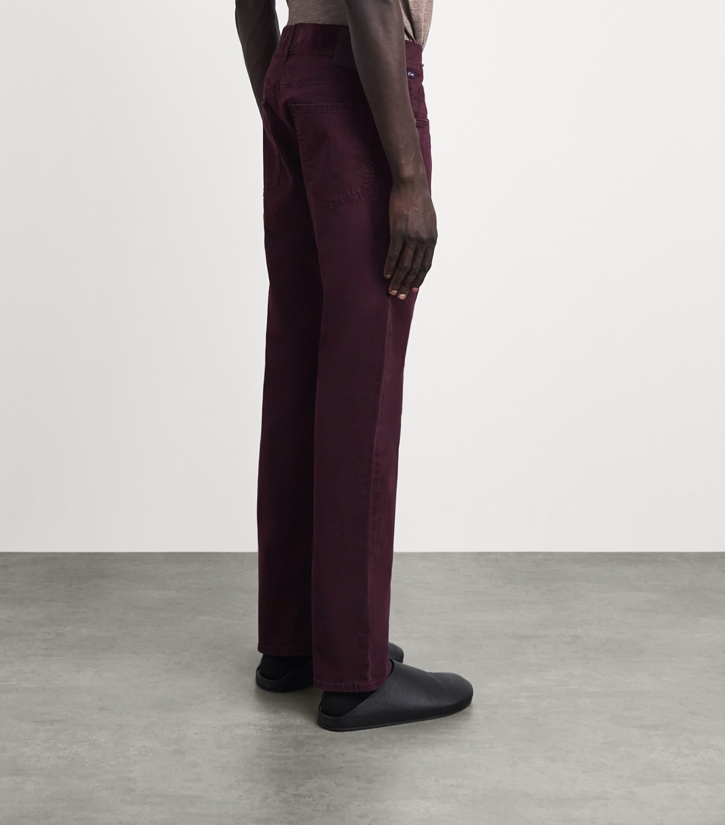 Citizens of Humanity Mens Gage Slim-Straight Jeans Burgundy Image 5