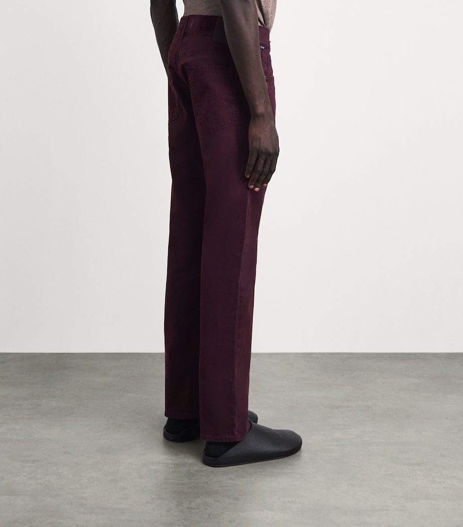 Citizens of Humanity Mens Gage Slim-Straight Jeans Burgundy Image 5