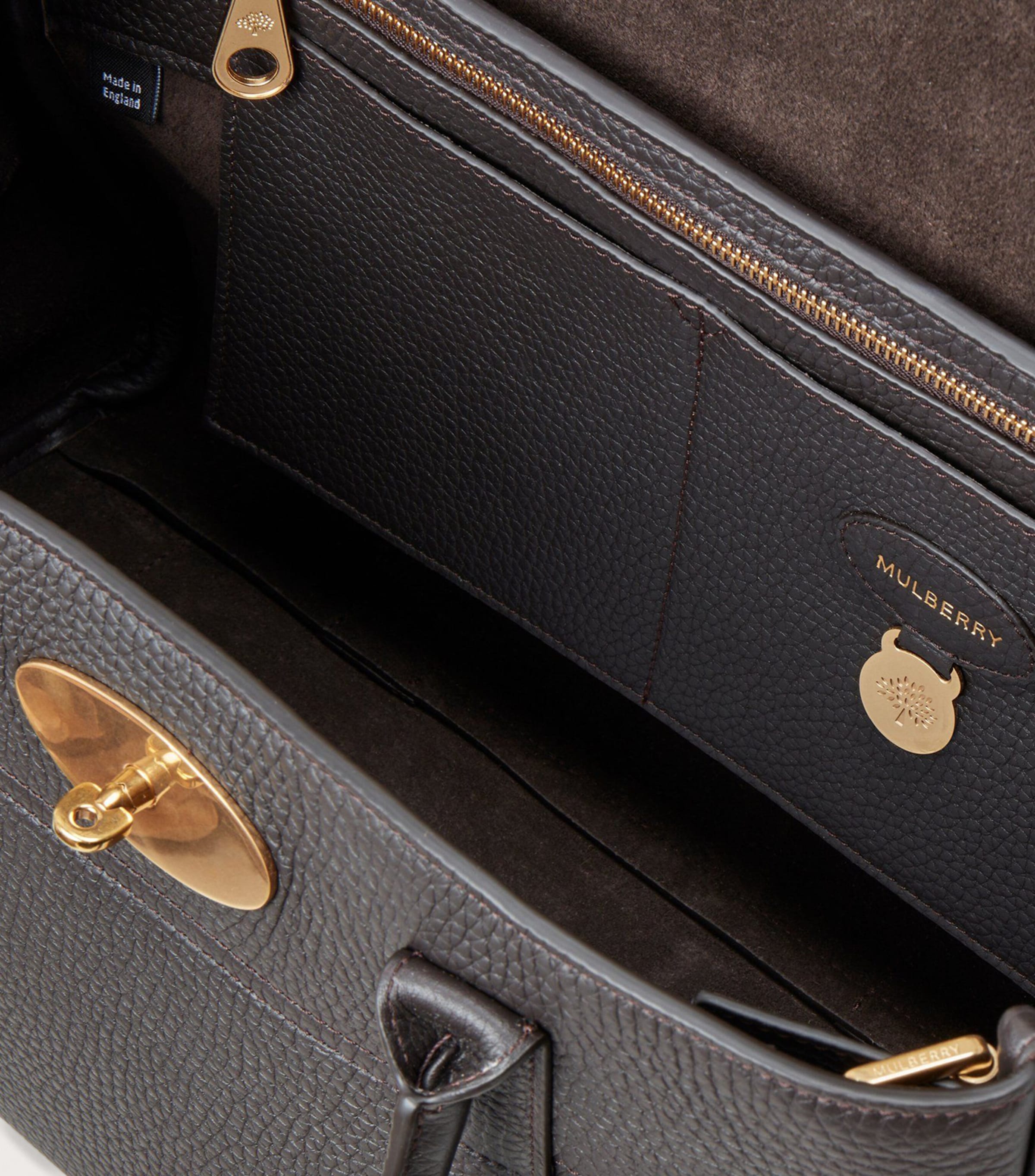 Leather Bayswater Top-Handle Bag EBONY Image 4