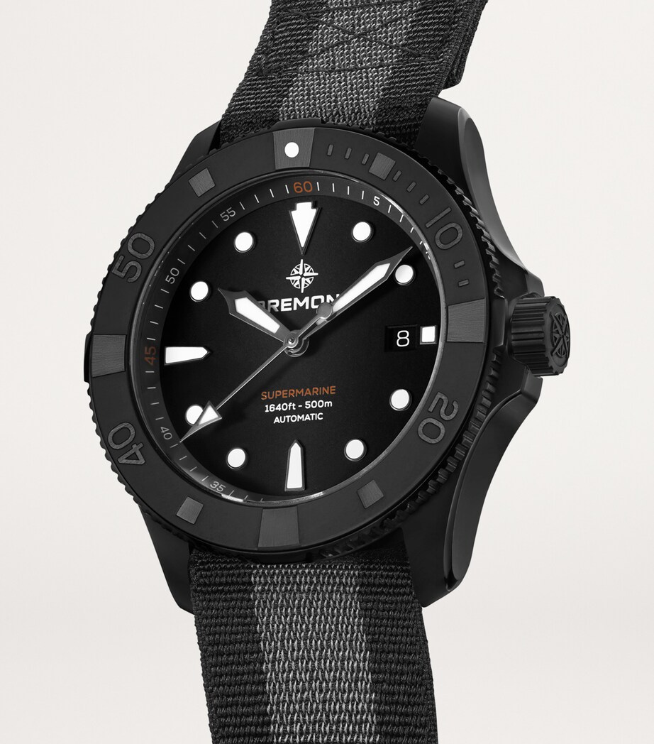 Ceramic and Titanium Supermarine Watch 43mm BLACK Image 5