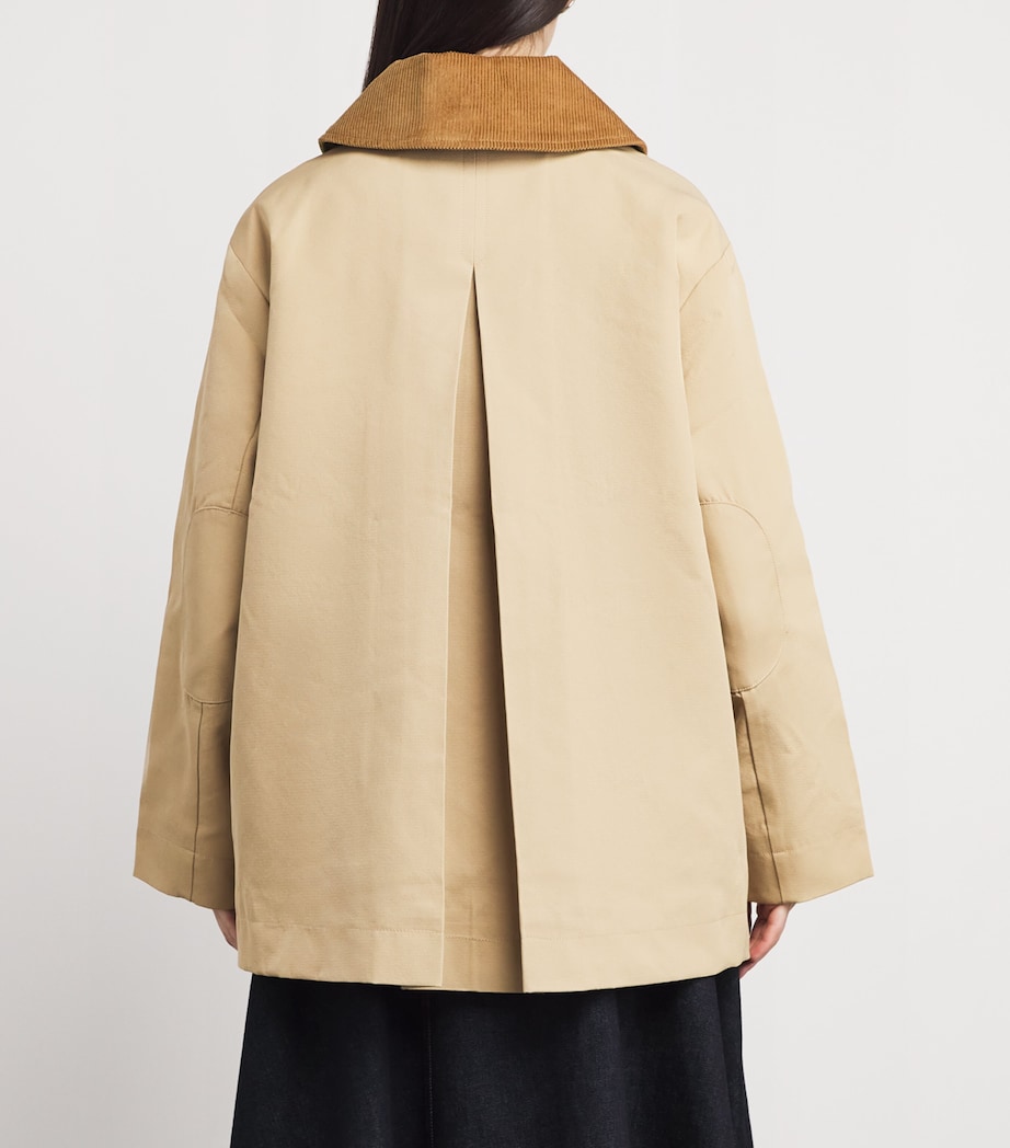 Woven Twill Midi Jacket 531 PALE KHAKI Image 4