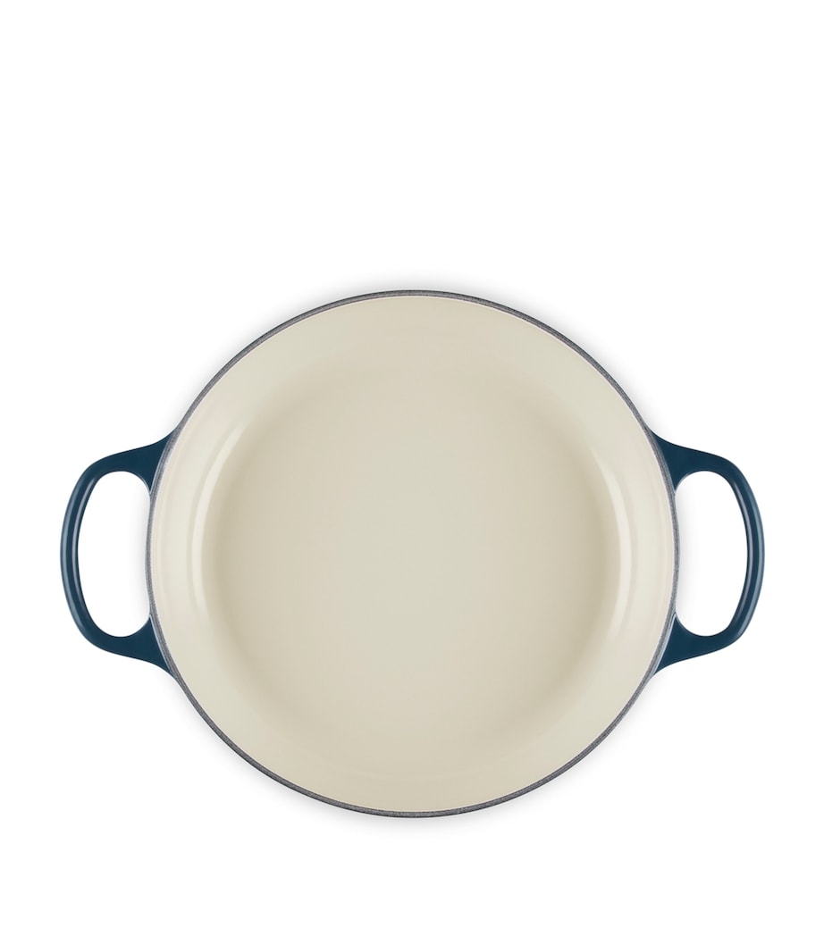 Enamelled Cast Iron Shallow Casserole Dish (26cm) NO COLOUR Image 5