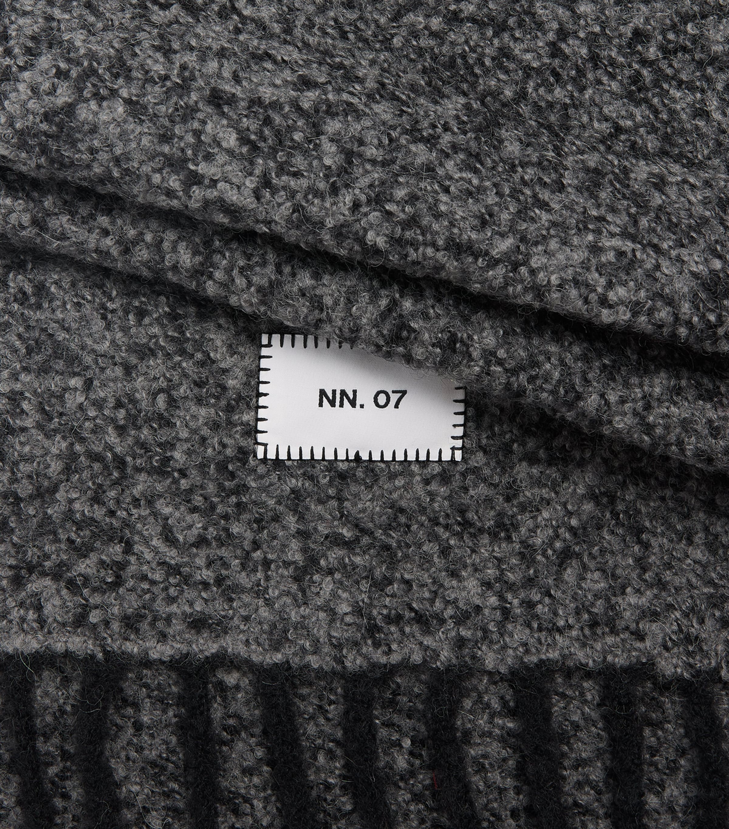 NN.07 Alpaca-Wool-Blend Fringed Scarf Black Image 4
