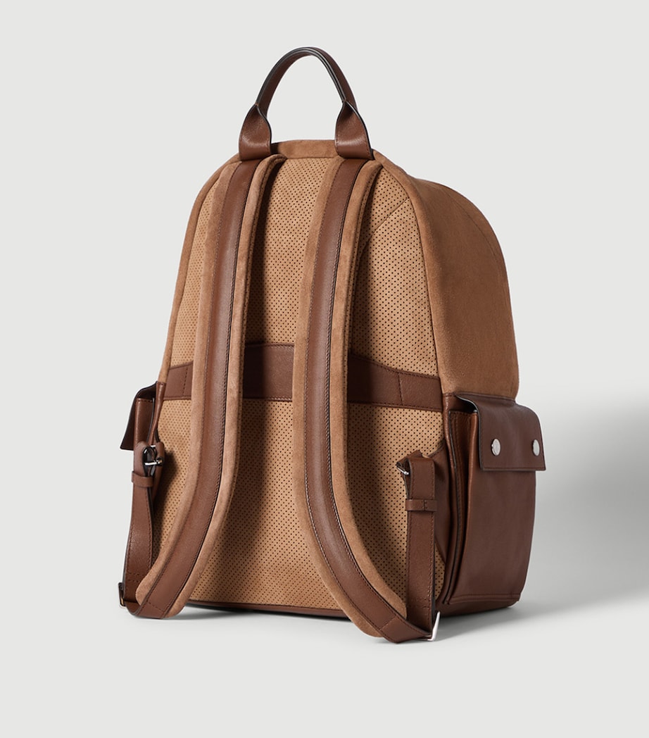 Brunello Cucinelli Suede Travel Backpack Image 3