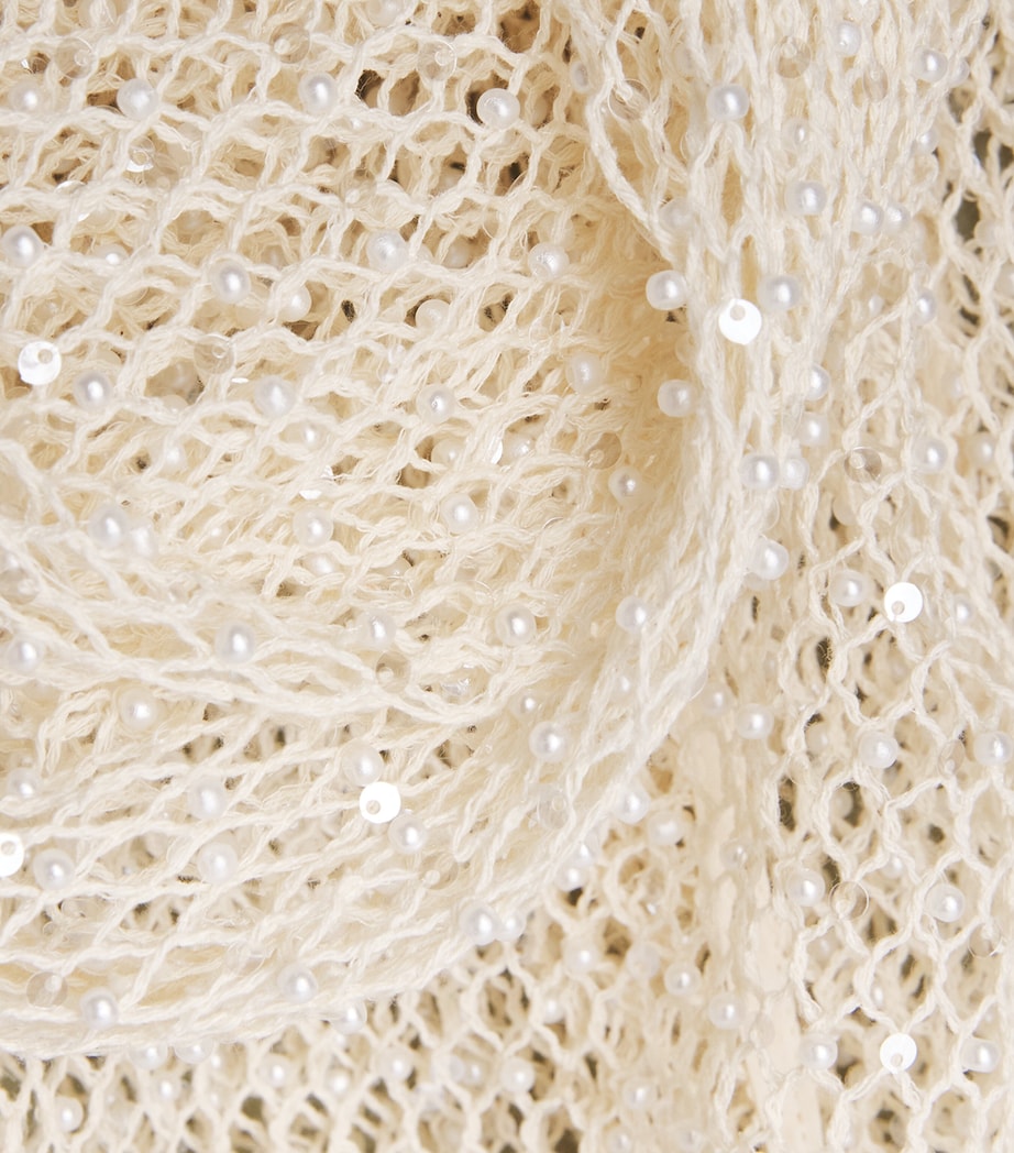 PatBO Womens Crochet Bloom Maxi Skirt Beige Image 6