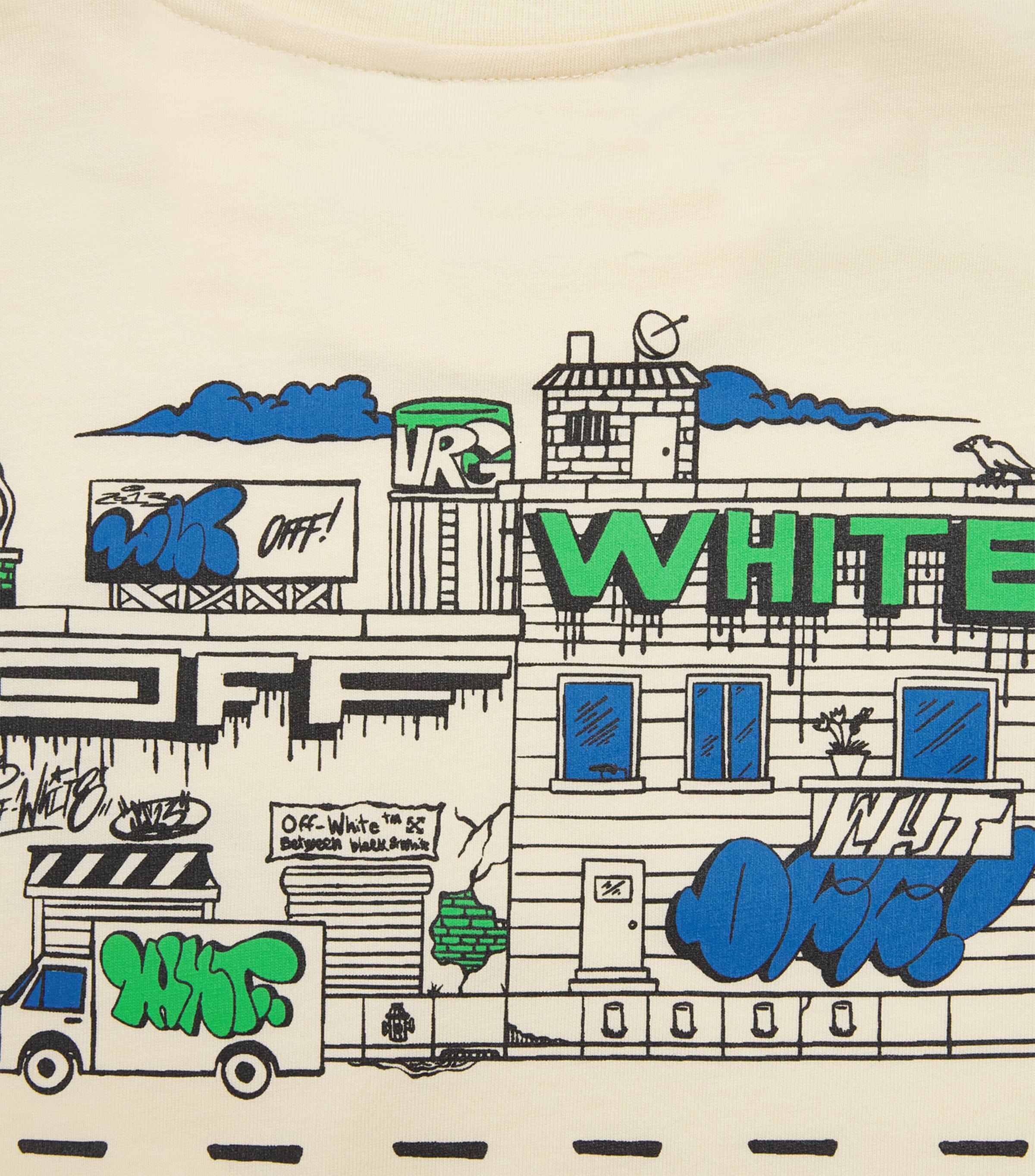 Cotton Graffiti Print T-Shirt (4-12+ Years) PEAR SORBET Image 3