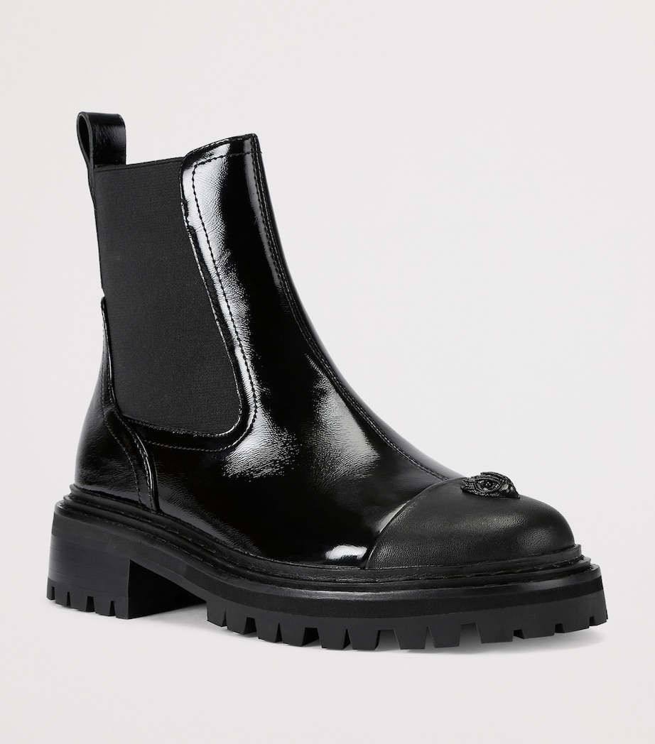 Leather Sloane Chelsea Boots BLACK Image 4