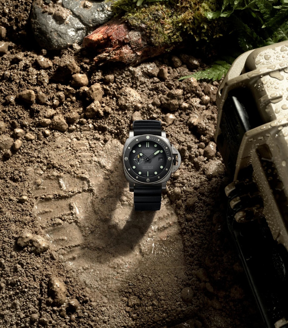 Panerai Stainless Steel Submersible Navy Seals Watch 44mm Black Image 7