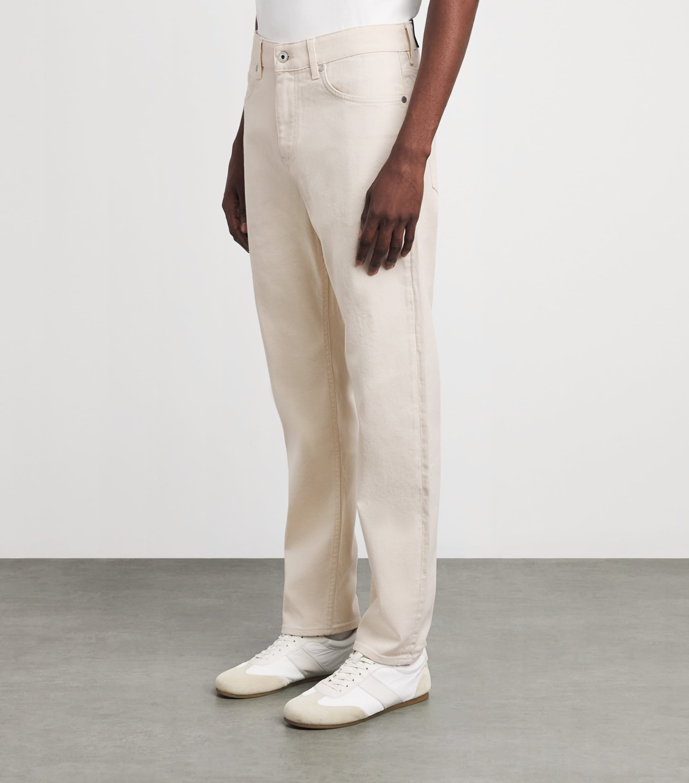 BOSS Mens Slim-Fit Jeans Open White Image 4