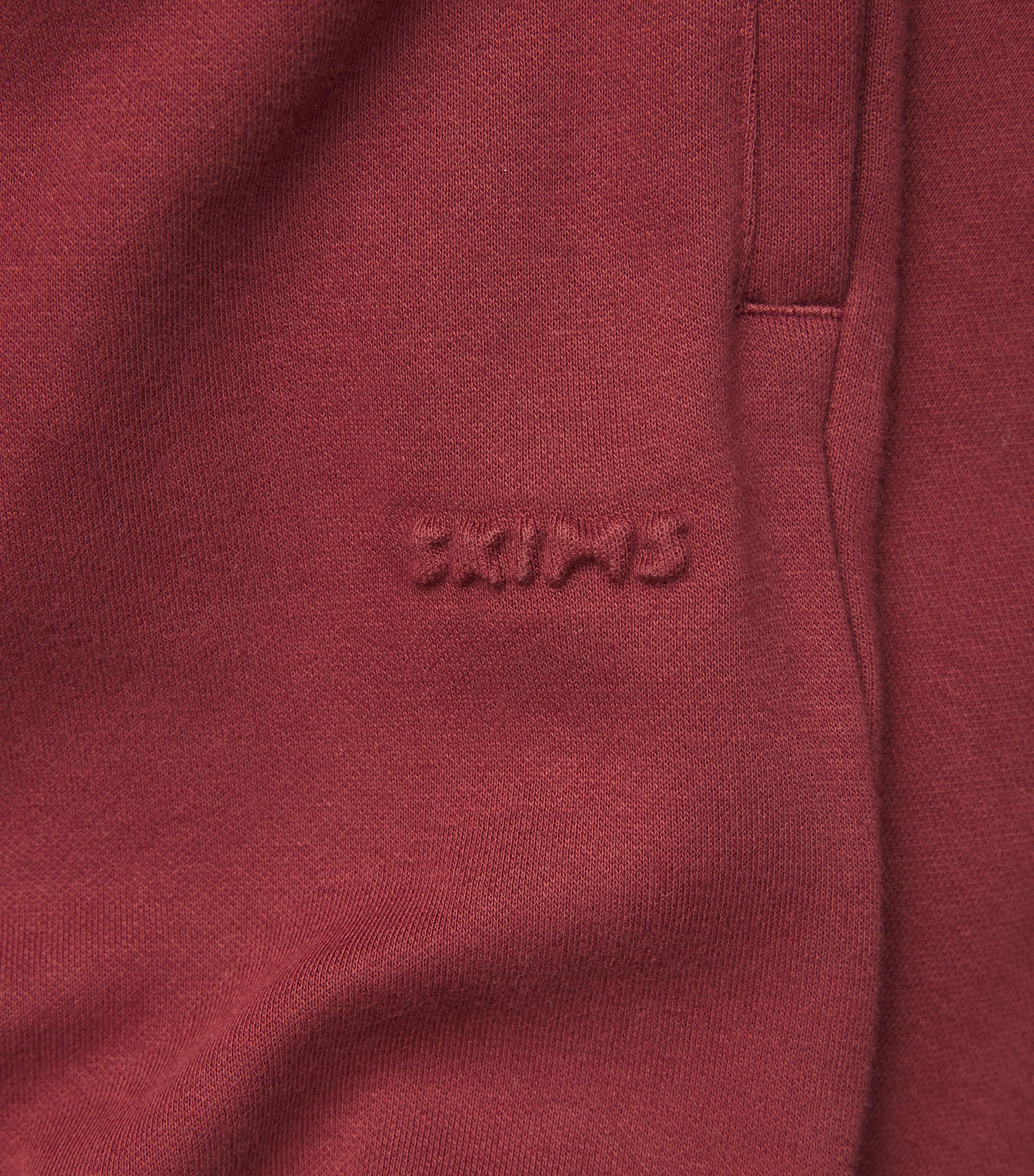 Cotton-Blend Fleece Straight Sweatpants MERLOT Image 5