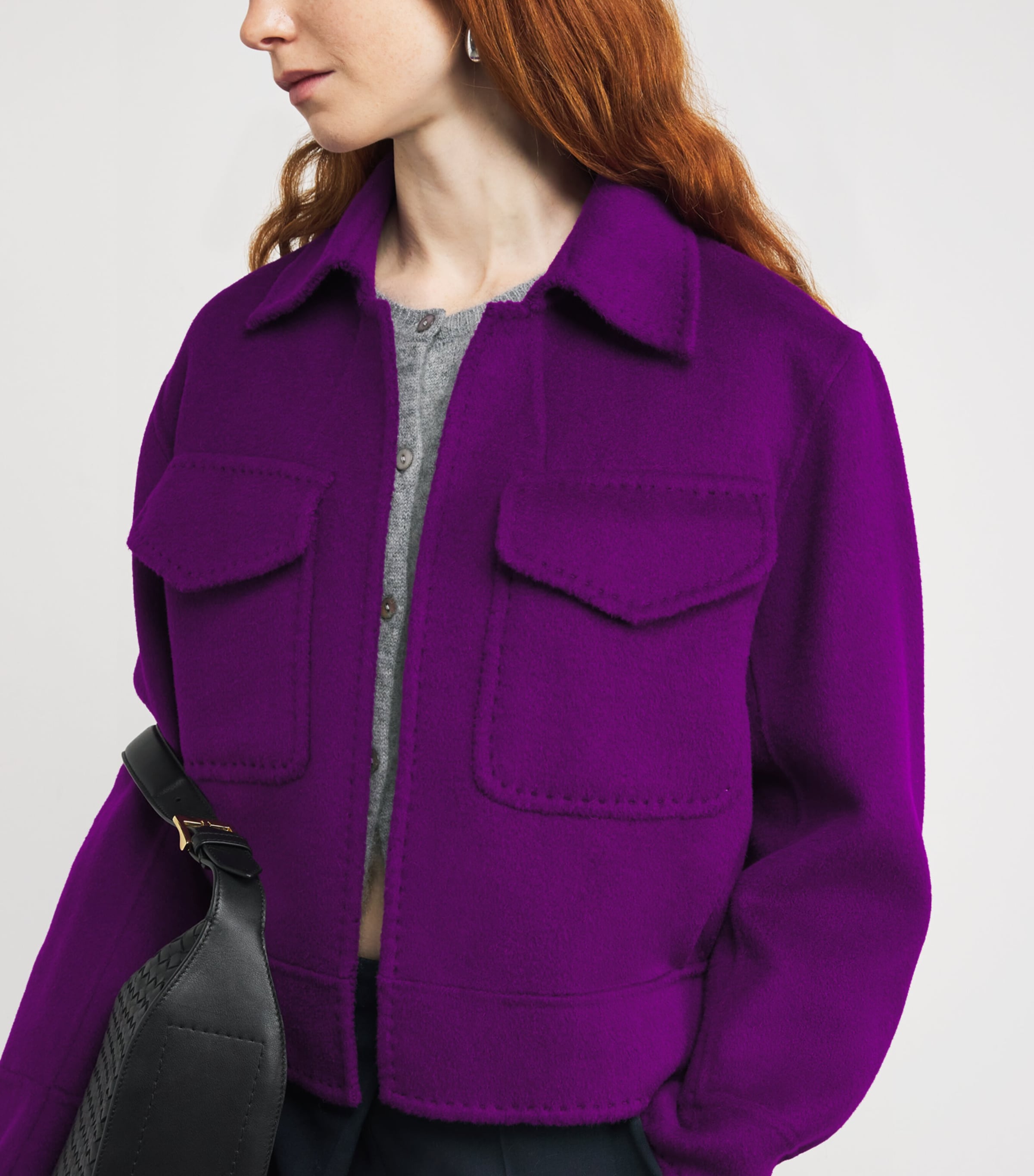 Cashmere Trocadero Jacket PURPLE Image 6
