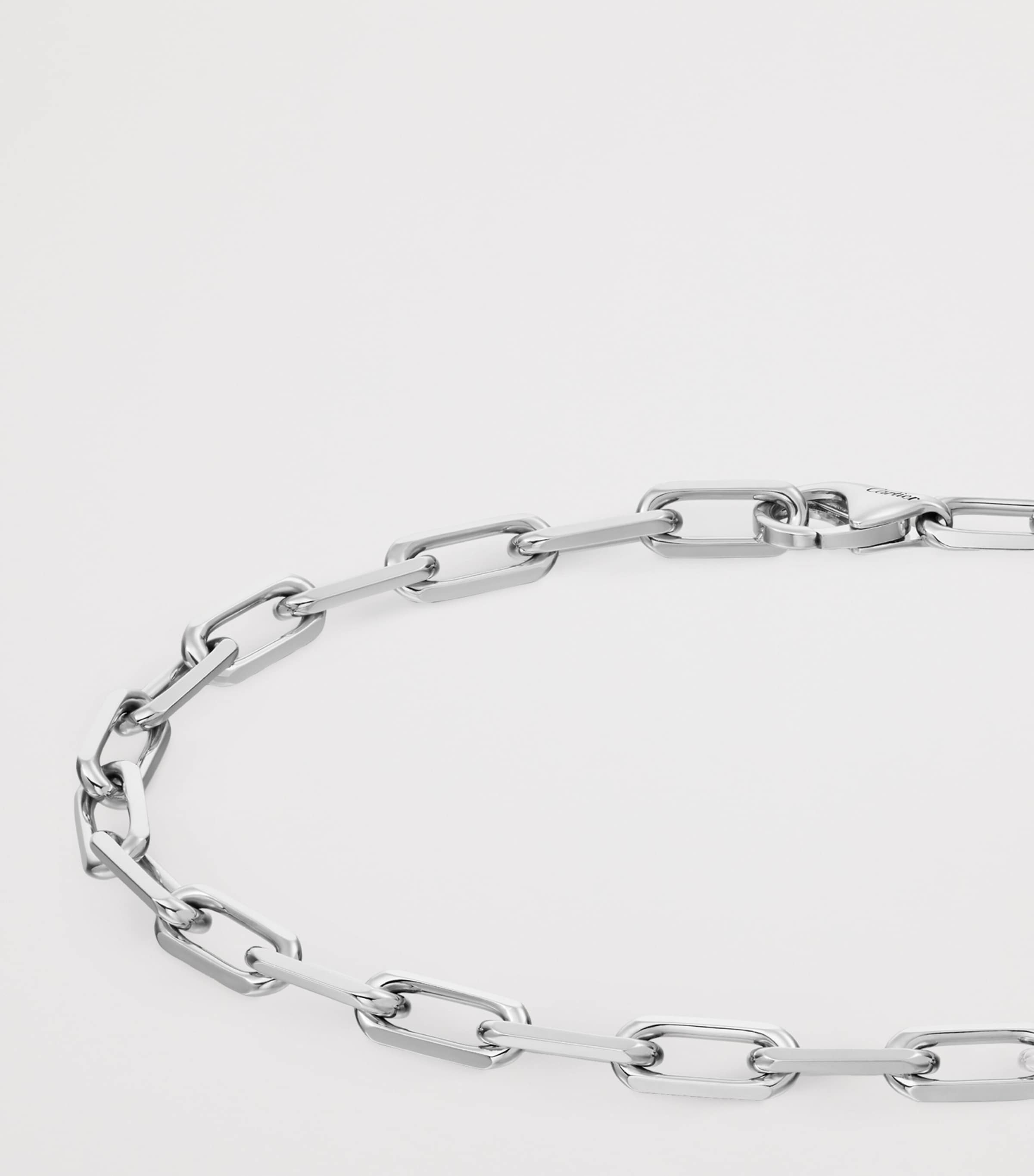 Small White Gold Santos de Cartier Chain Bracelet WHITE GOLD Image 3