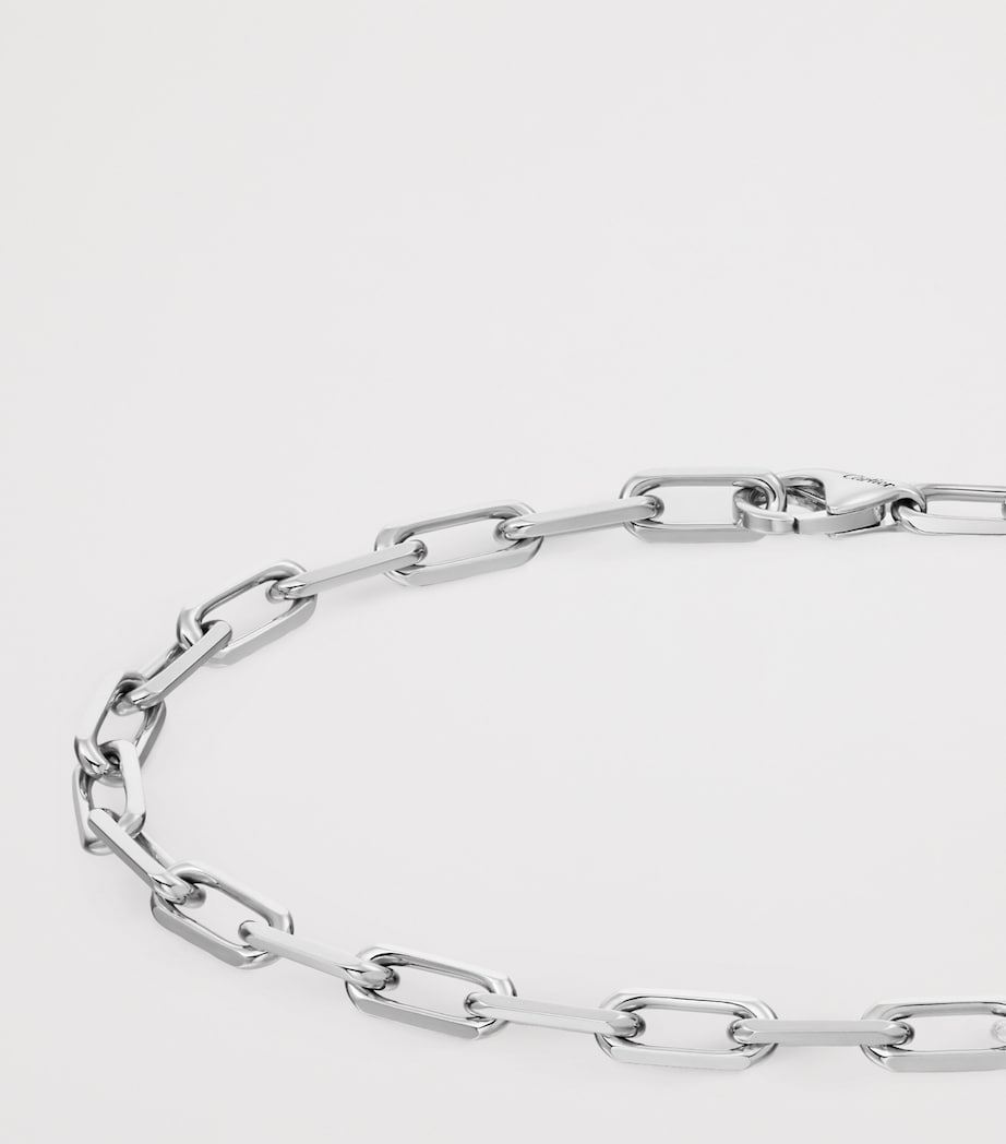 Small White Gold Santos de Cartier Chain Bracelet WHITE GOLD Image 3