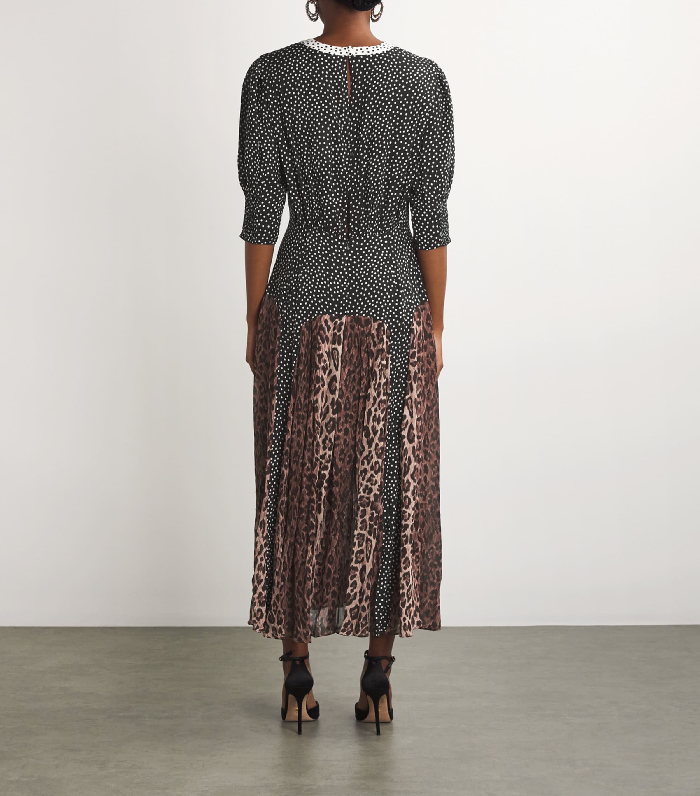 Printed Meg Midi Dress LEOPARD POLKA DOT Image 3