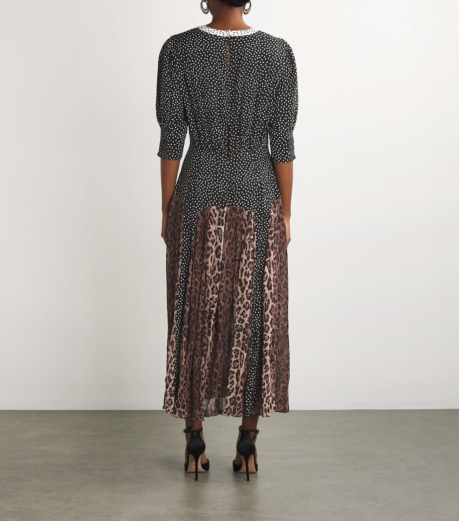 Printed Meg Midi Dress LEOPARD POLKA DOT Image 3