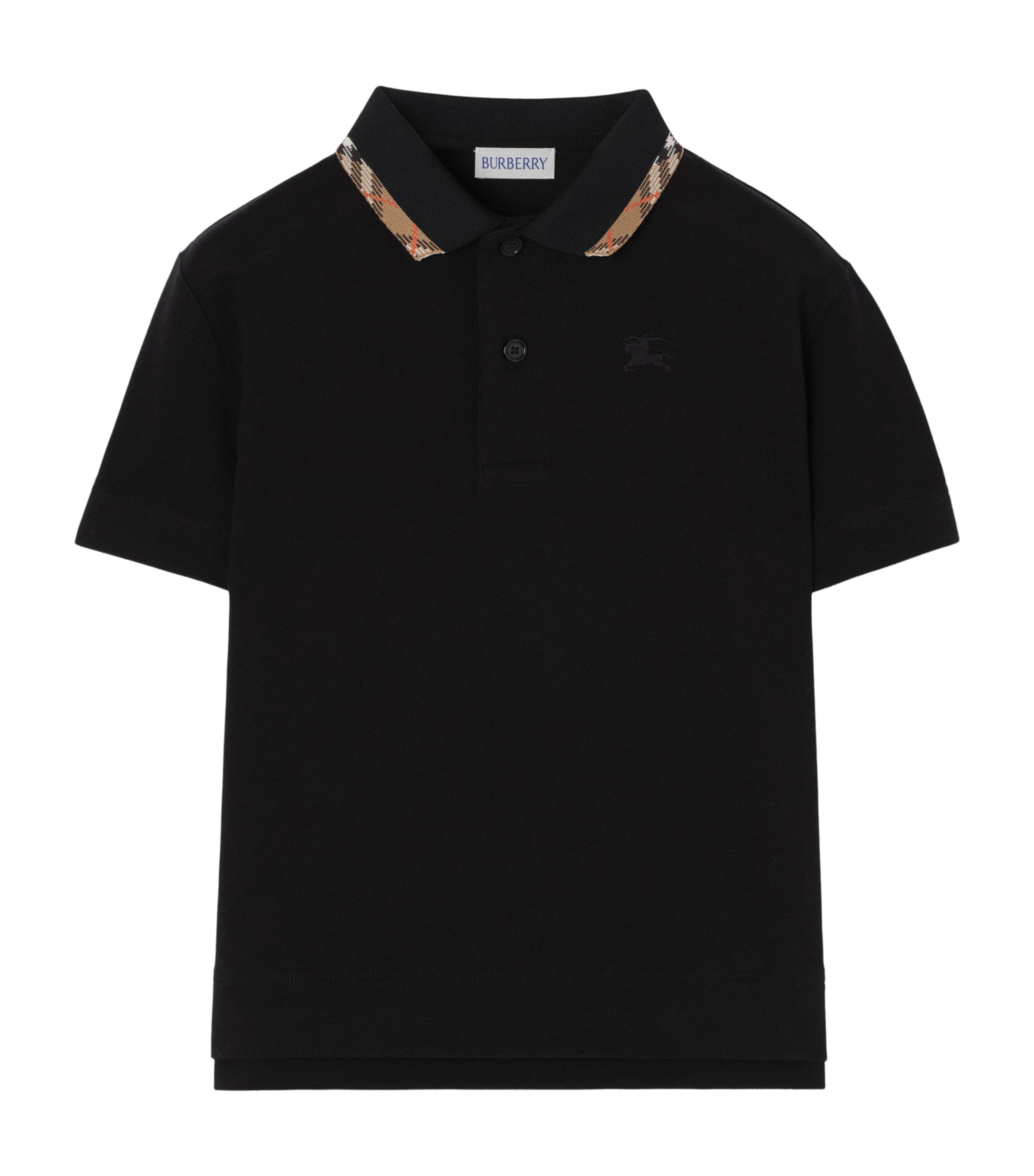 Burberry Kids Cotton Polo Shirt (14 Years) Black Image 1